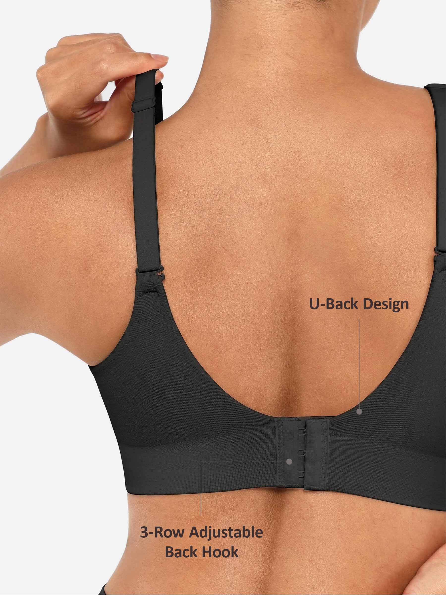 Feelingirl Wireless Seamless Push-Up V-neck Bra
