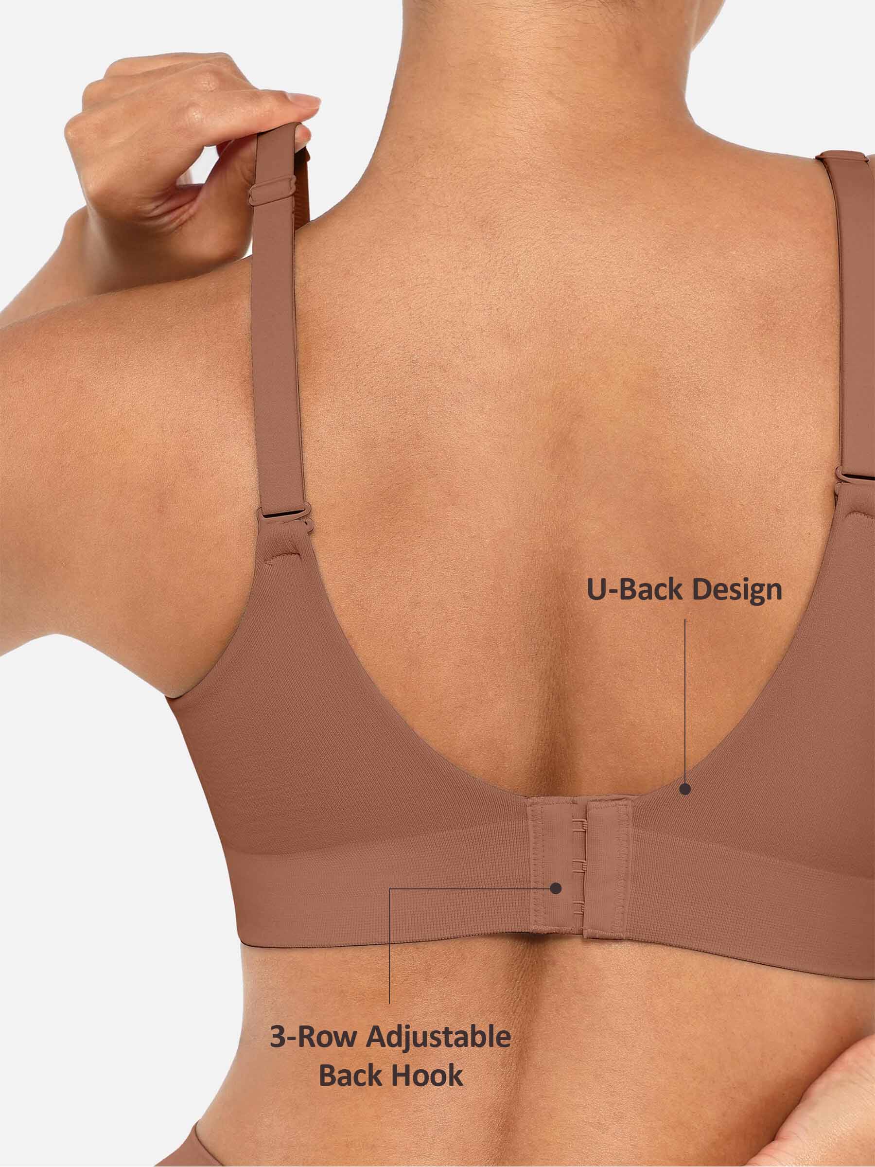 Feelingirl Wireless Seamless Push-Up V-neck Bra