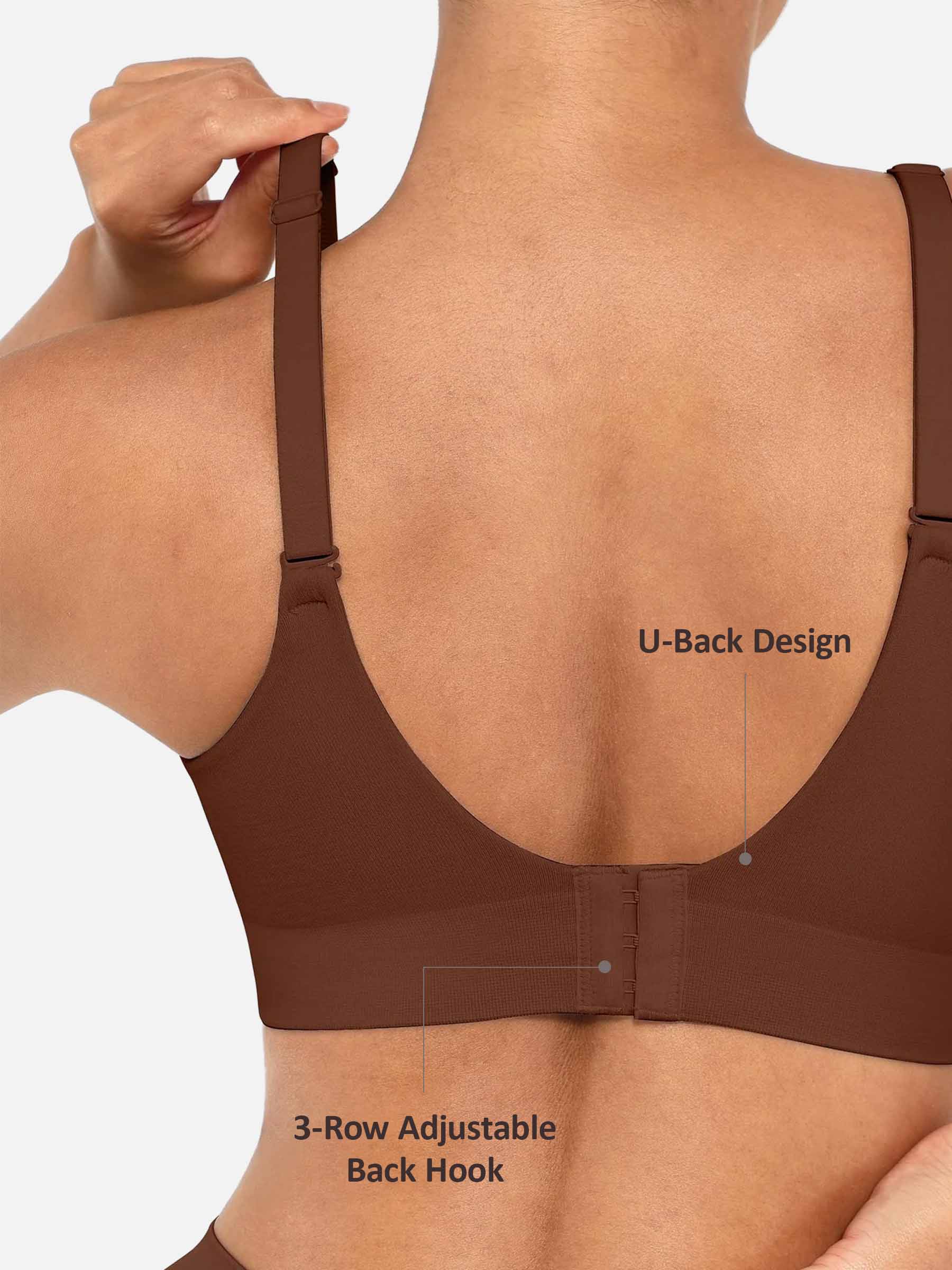 Feelingirl Wireless Seamless Push-Up V-neck Bra