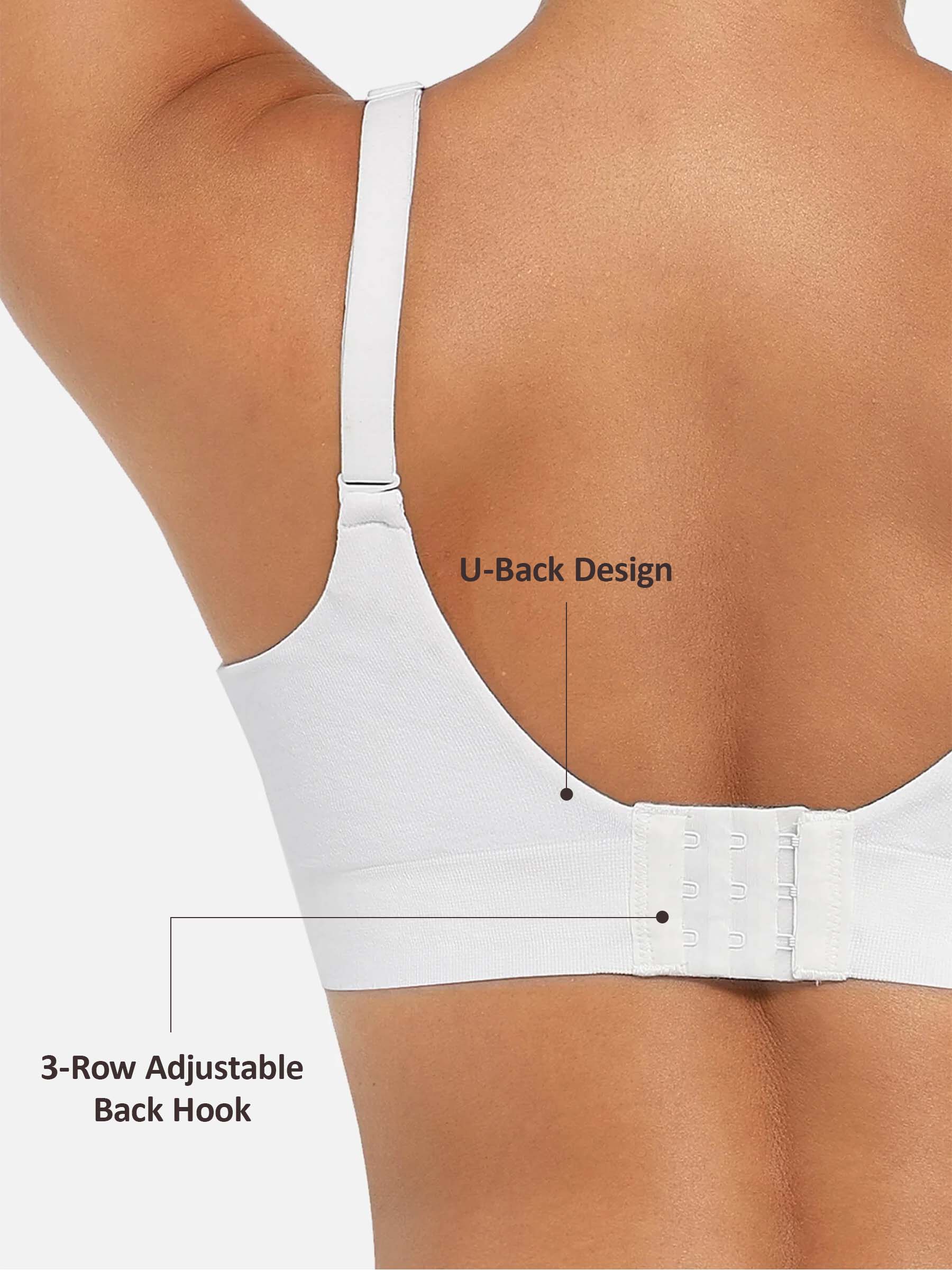 Feelingirl Wireless Seamless Push-Up V-neck Bra