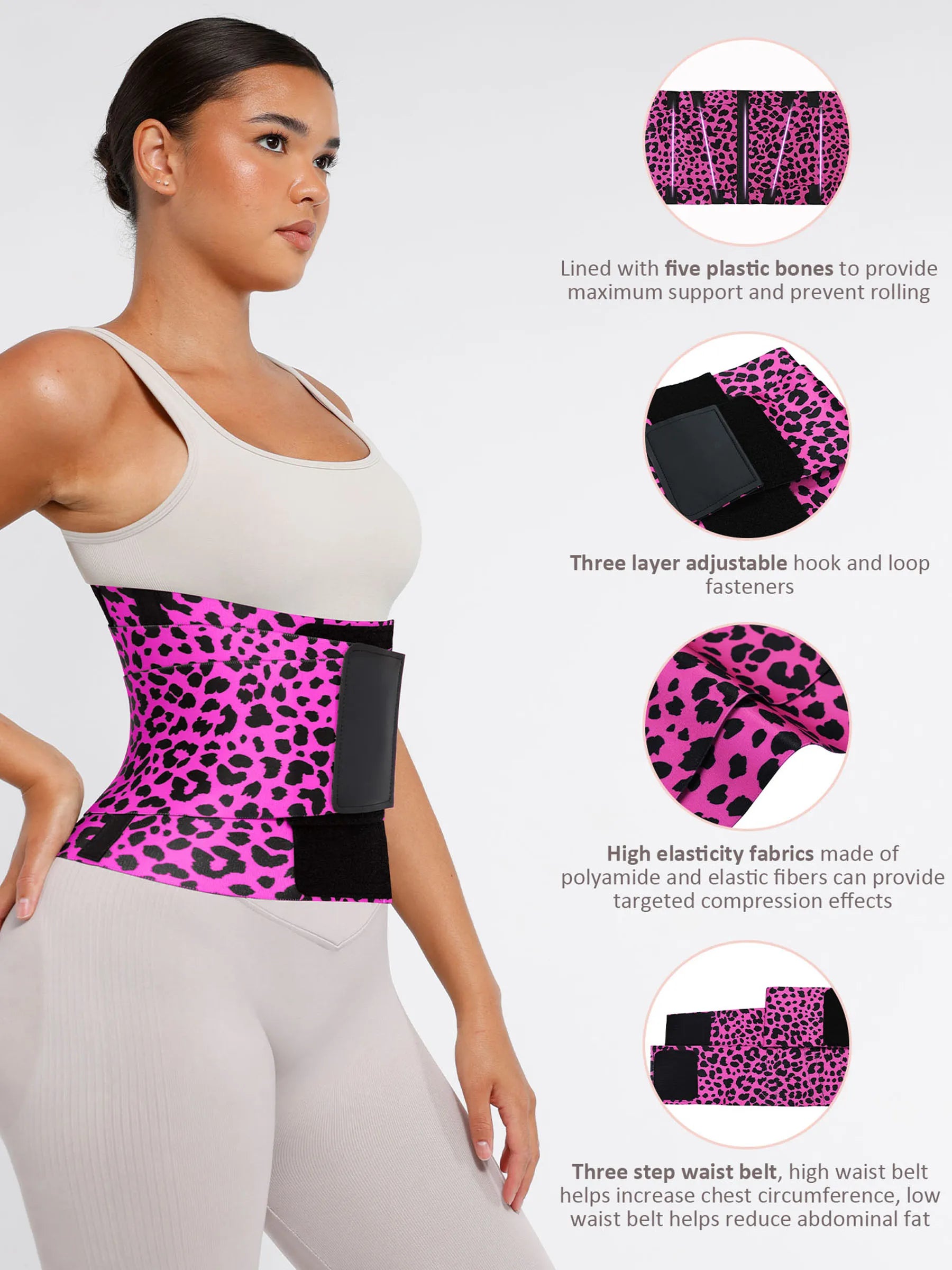 Feelingirl Triple Wrap Tummy Control Waist Trainer Belt