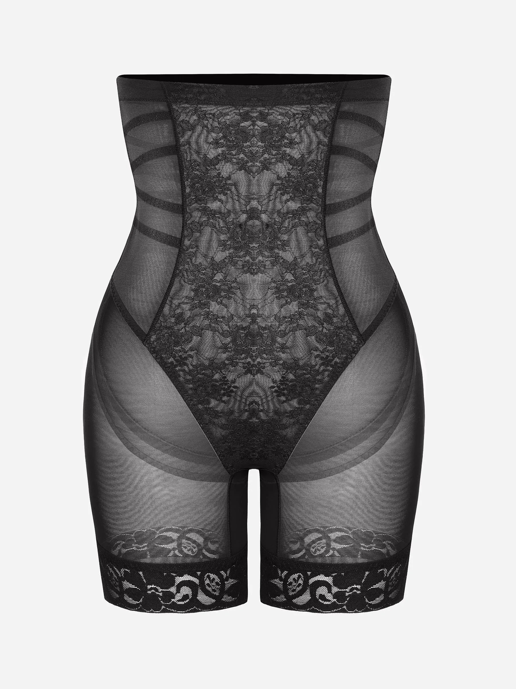 Feelingirl gemusterte, atmungsaktive Shapewear-Shorts aus Spitze
