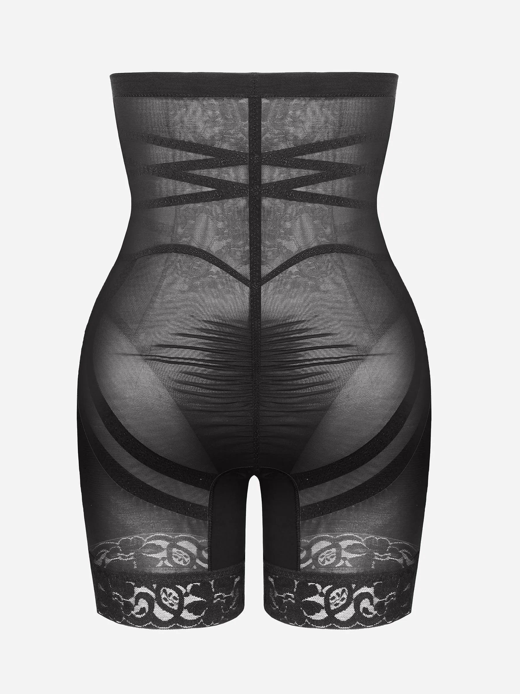Feelingirl gemusterte, atmungsaktive Shapewear-Shorts aus Spitze