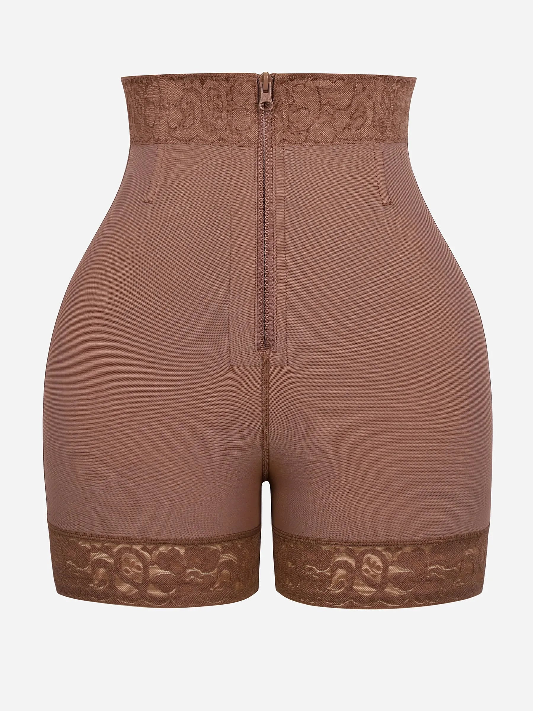 Feelingirl Short gainant gainant pour le ventre et rehausseur de fesses avec fermoirs et fermeture éclair