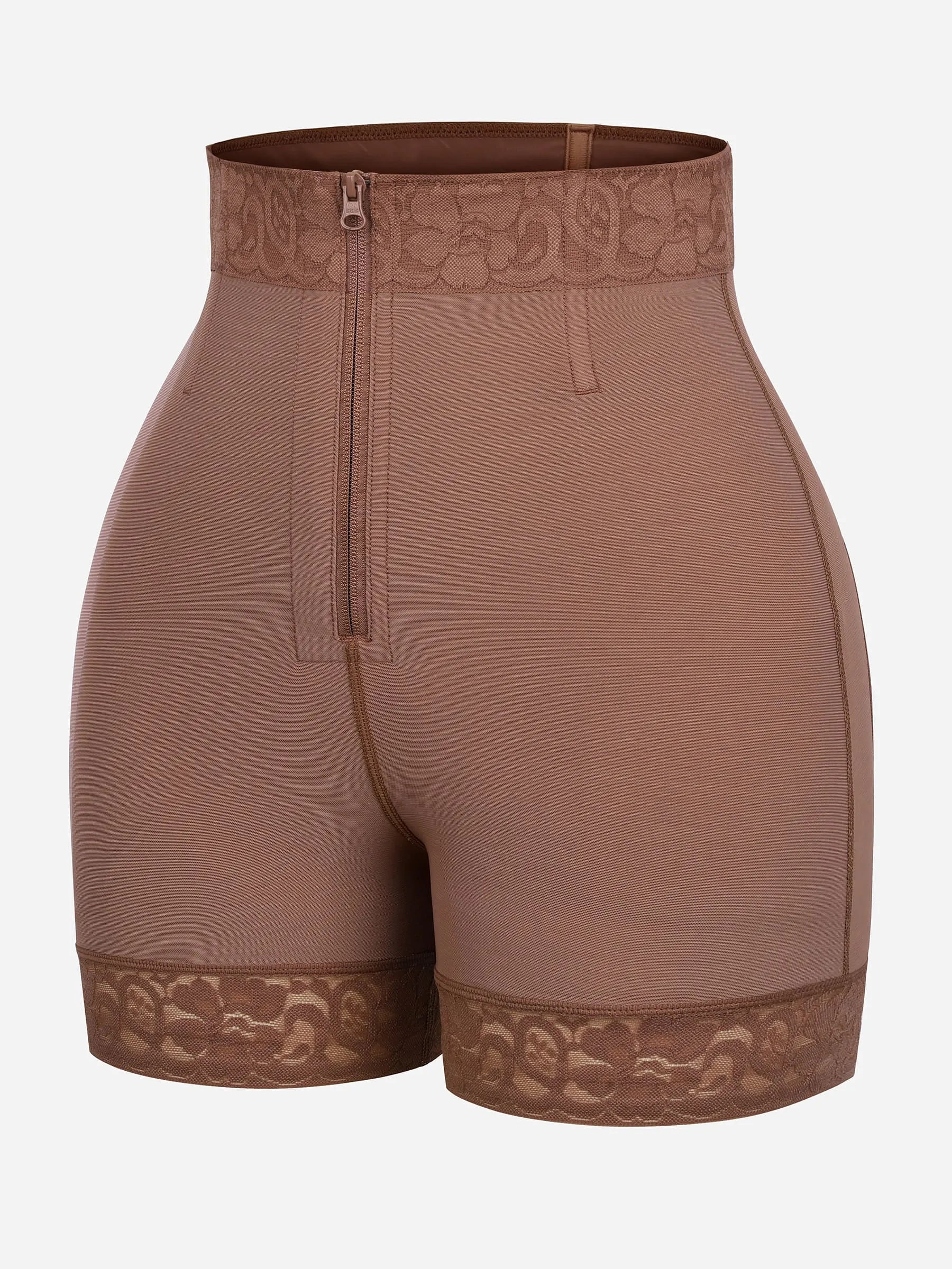 Feelingirl Short gainant gainant pour le ventre et rehausseur de fesses avec fermoirs et fermeture éclair
