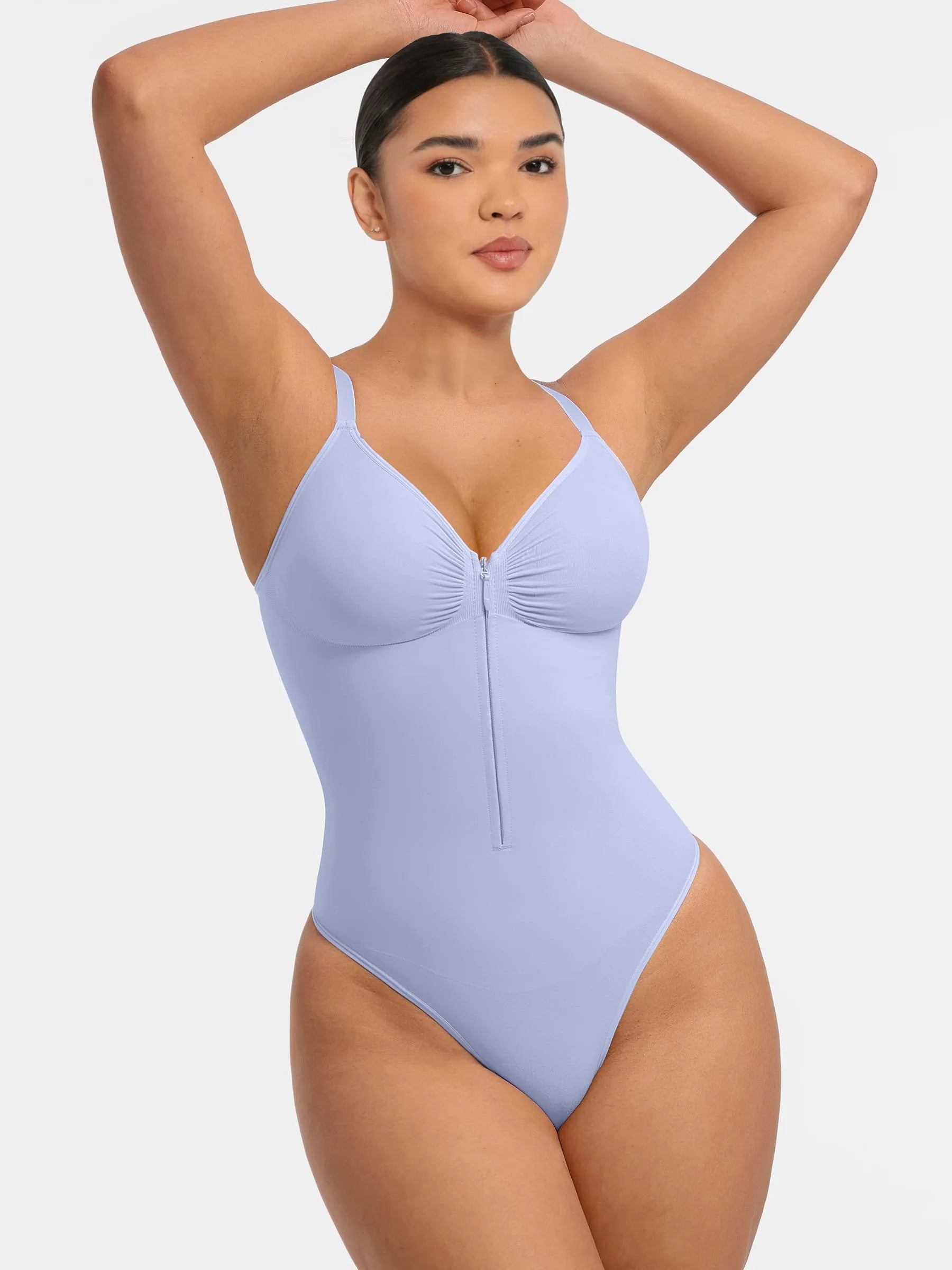 Feelingirl Tummy Control Seamless Zipper Shaping Bodysuit