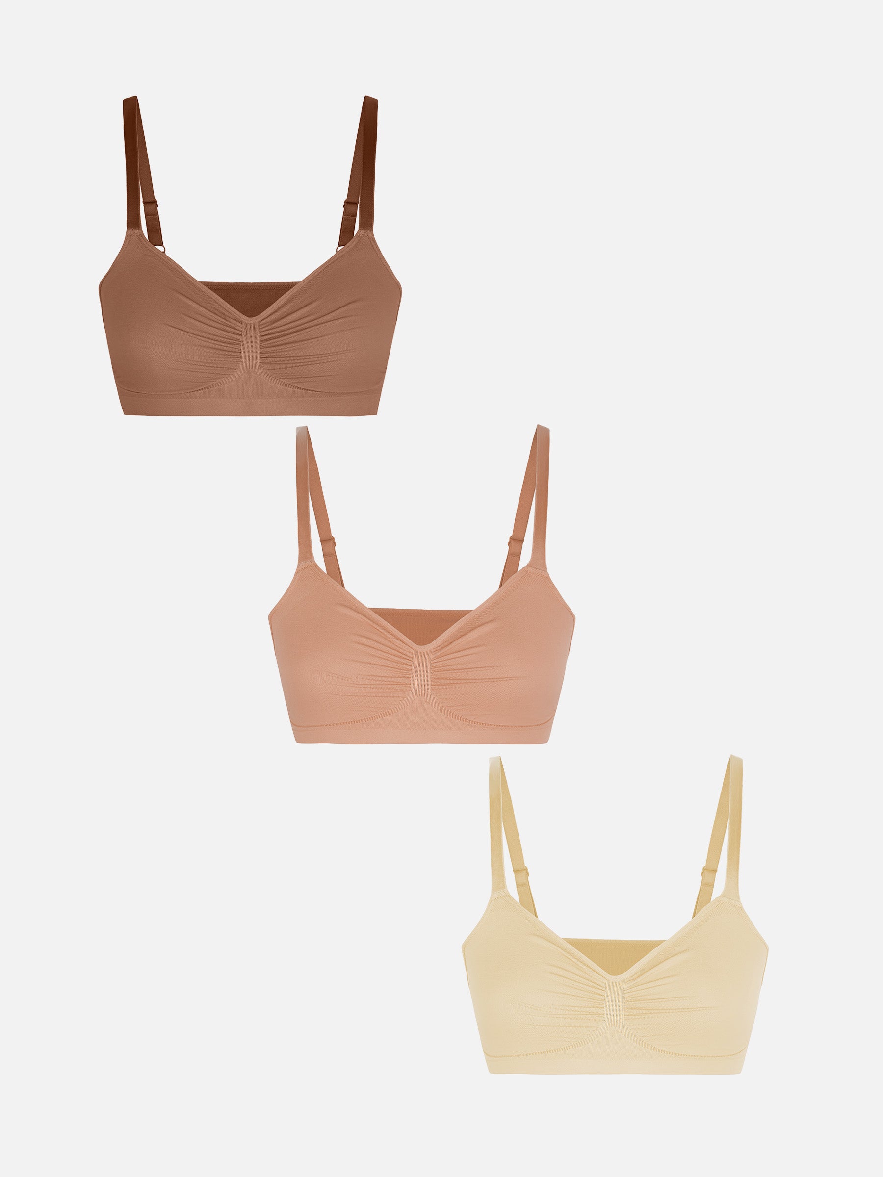 Lot de 3 soutiens-gorge sans armatures Feelingirl