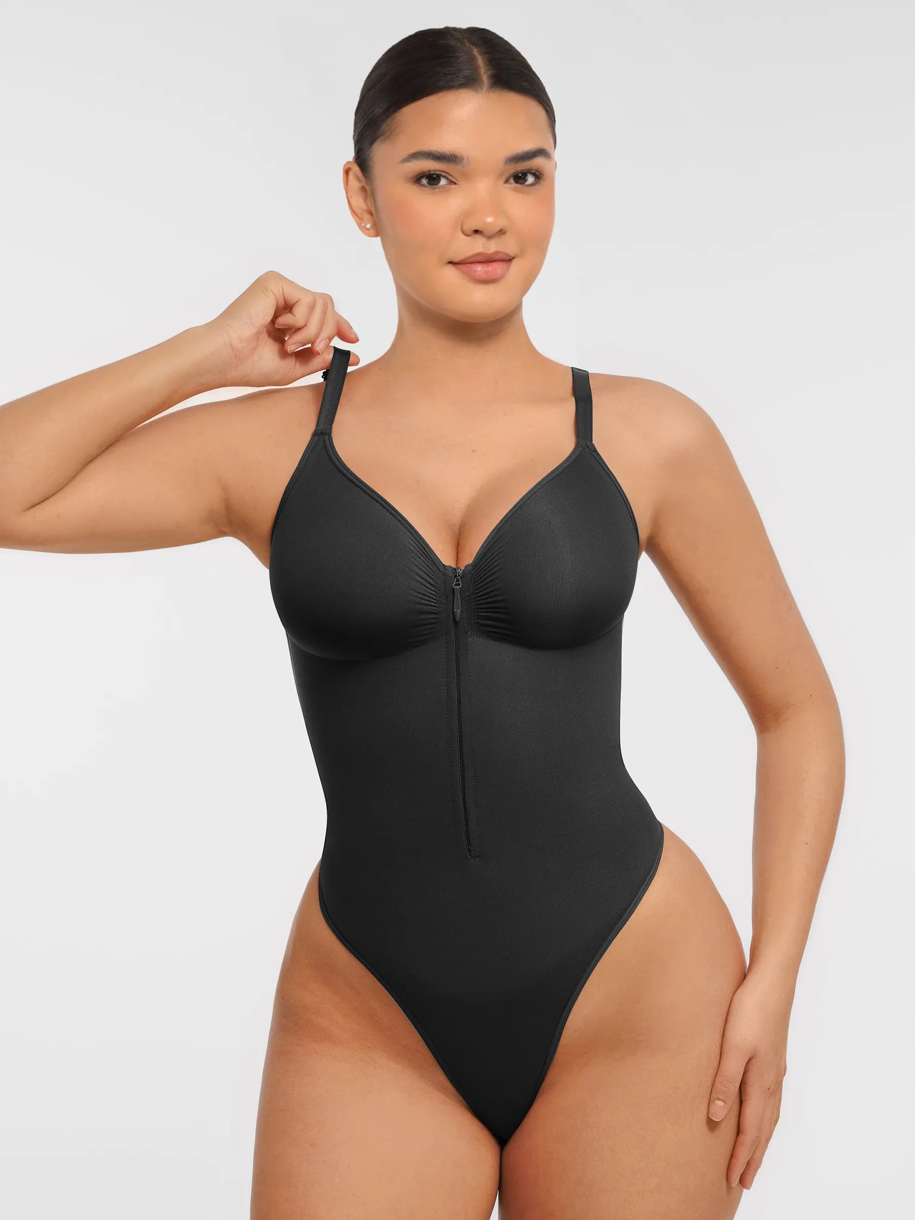 Feelingirl Seamless Shaping Tummy Control Zipper Bodysuit
