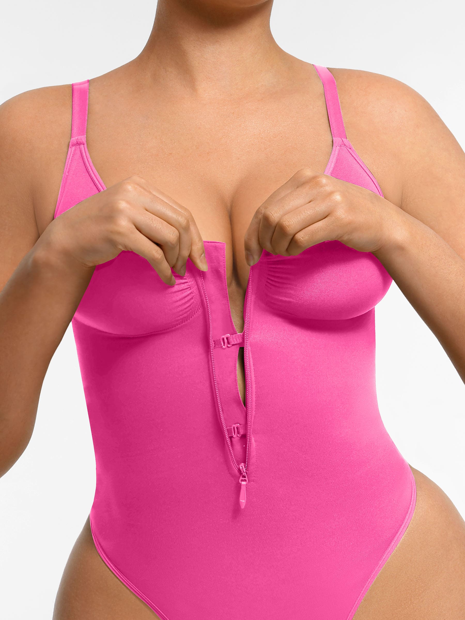 Feelingirl Tummy Control Zipper Shaping Bodysuit