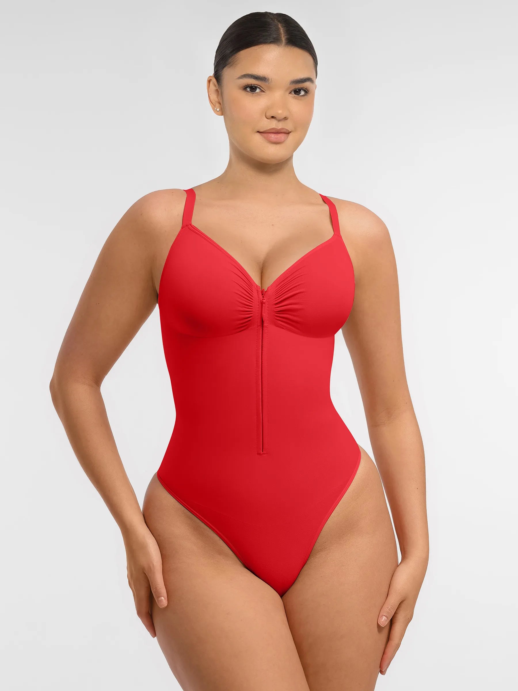 Feelingirl Seamless Shaping Tummy Control Zipper Bodysuit