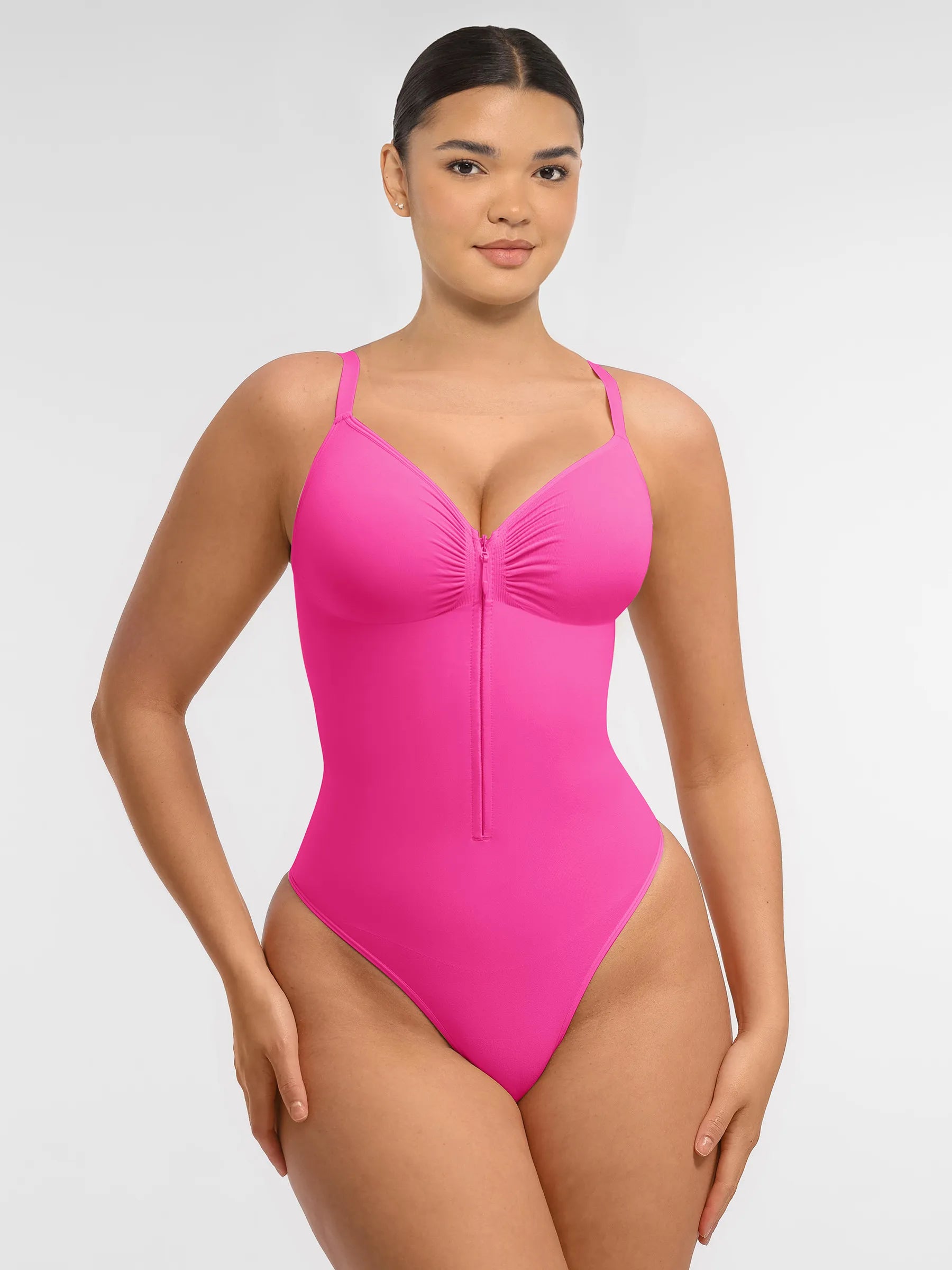 Feelingirl Seamless Shaping Tummy Control Zipper Bodysuit