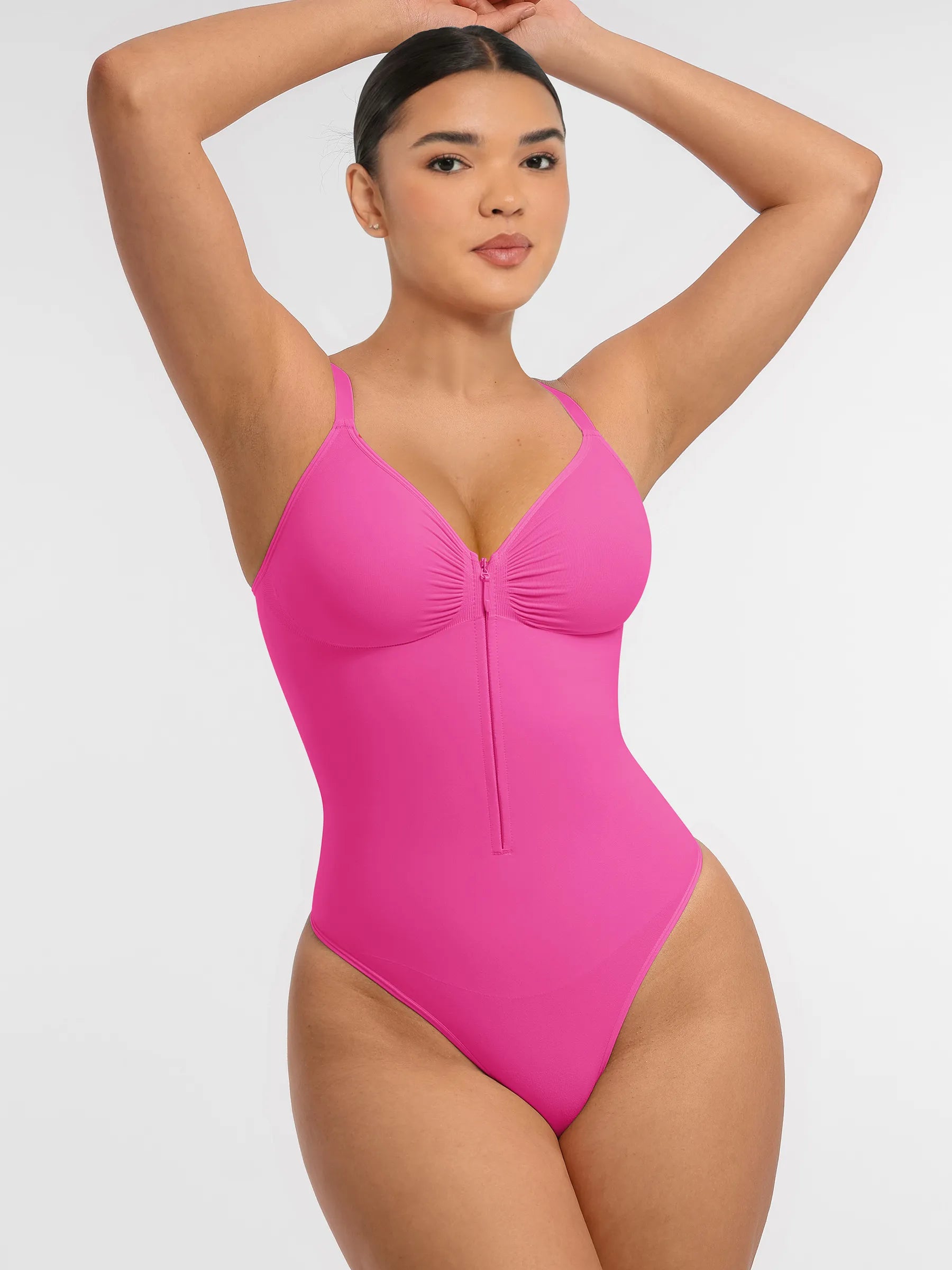 Feelingirl Seamless Shaping Tummy Control Zipper Bodysuit