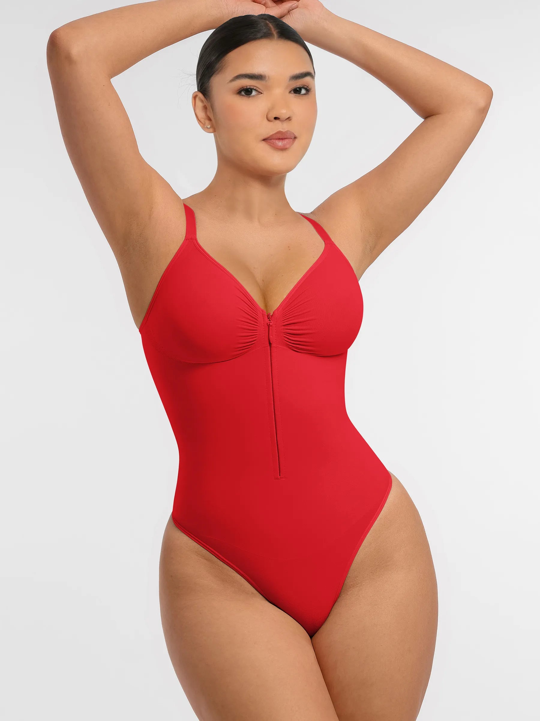 Feelingirl Seamless Shaping Tummy Control Zipper Bodysuit