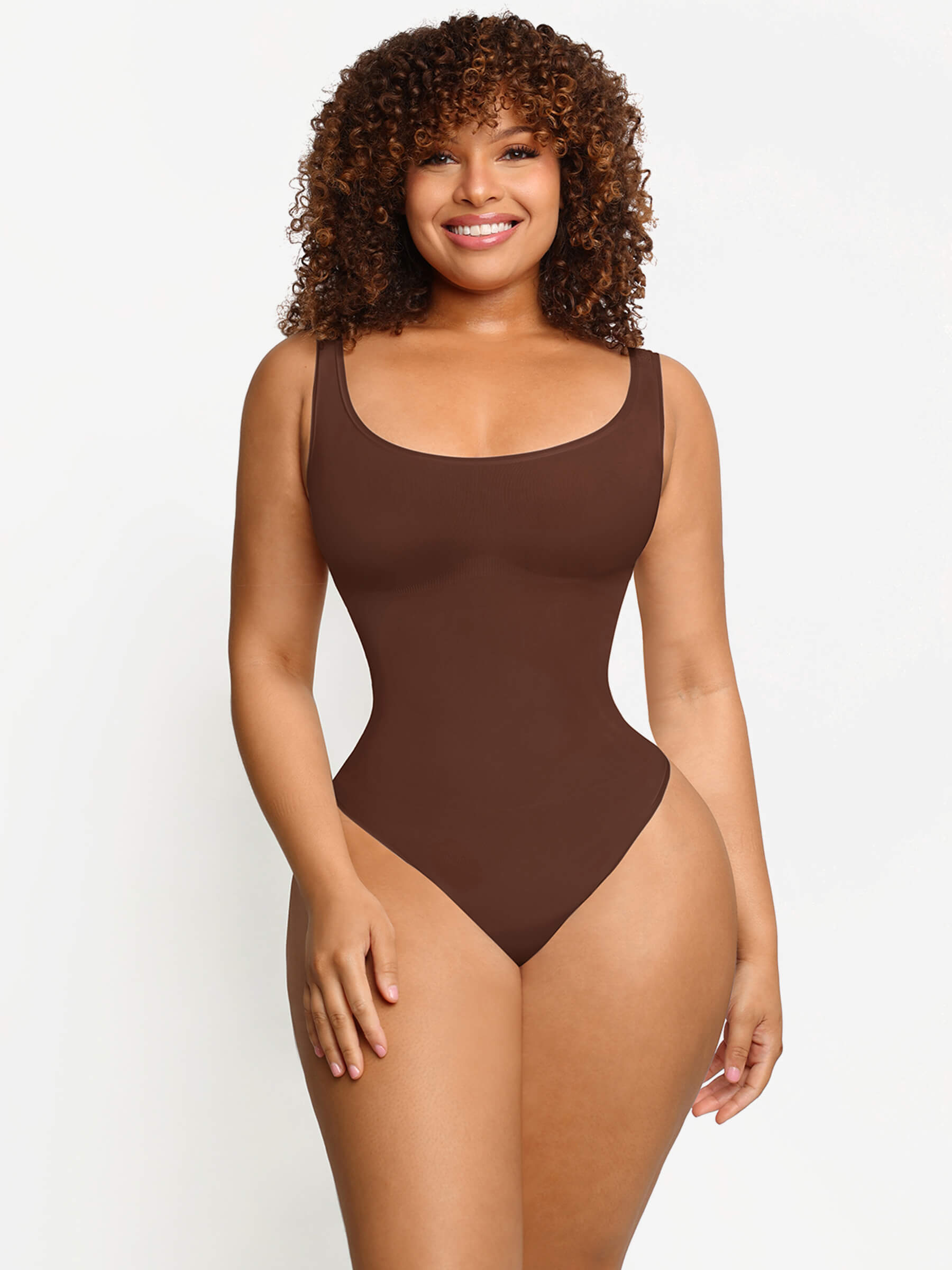 Seamless Outerwear Belly Control Thong Bodysuit | Feelingirl