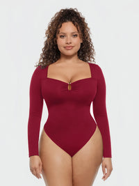 Ultra-Stretch Tummy Control Long-Sleeve Bodysuit