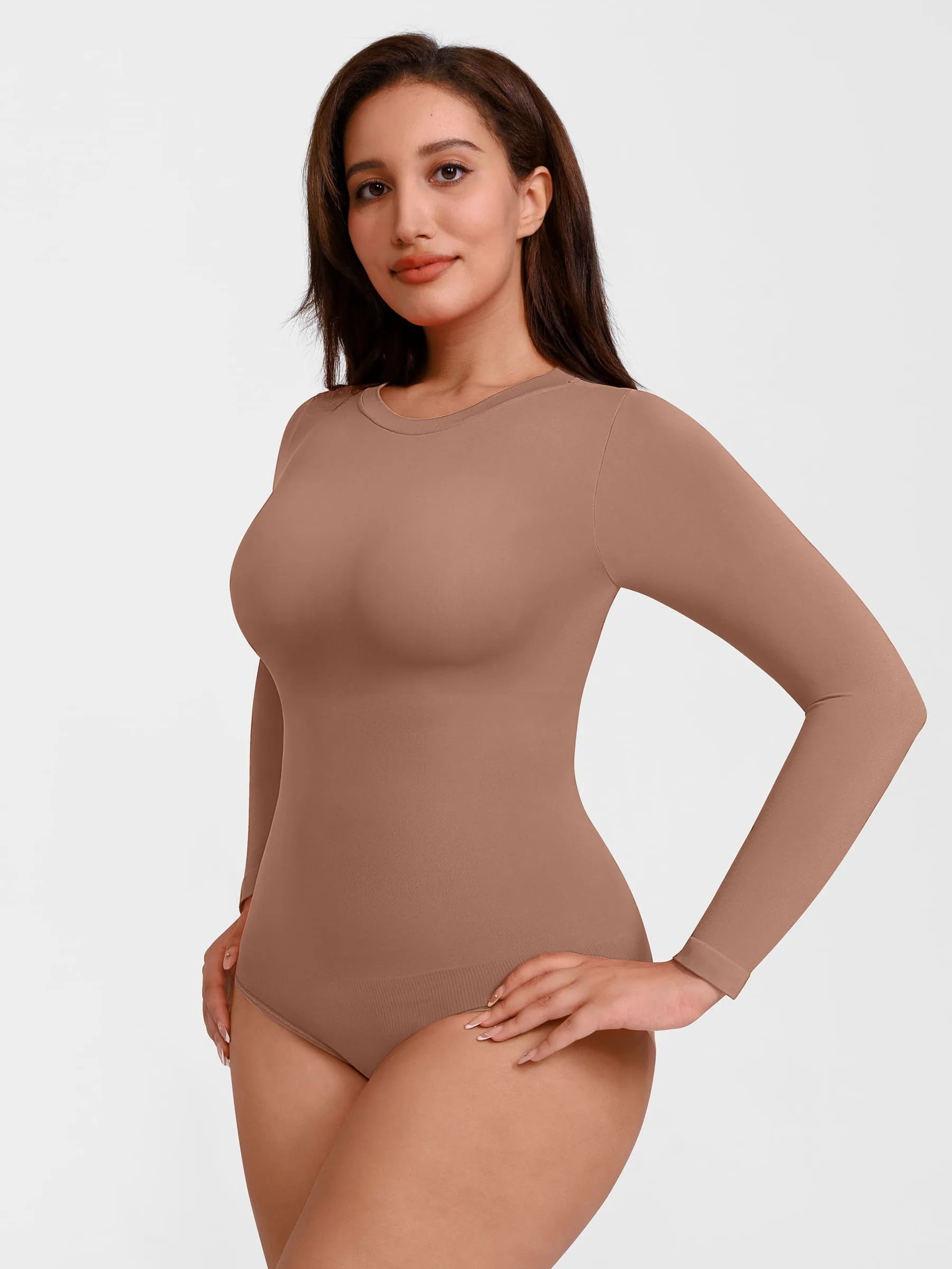 Feelingirl Seamless Ultra-Soft Crew Neck Bodysuit
