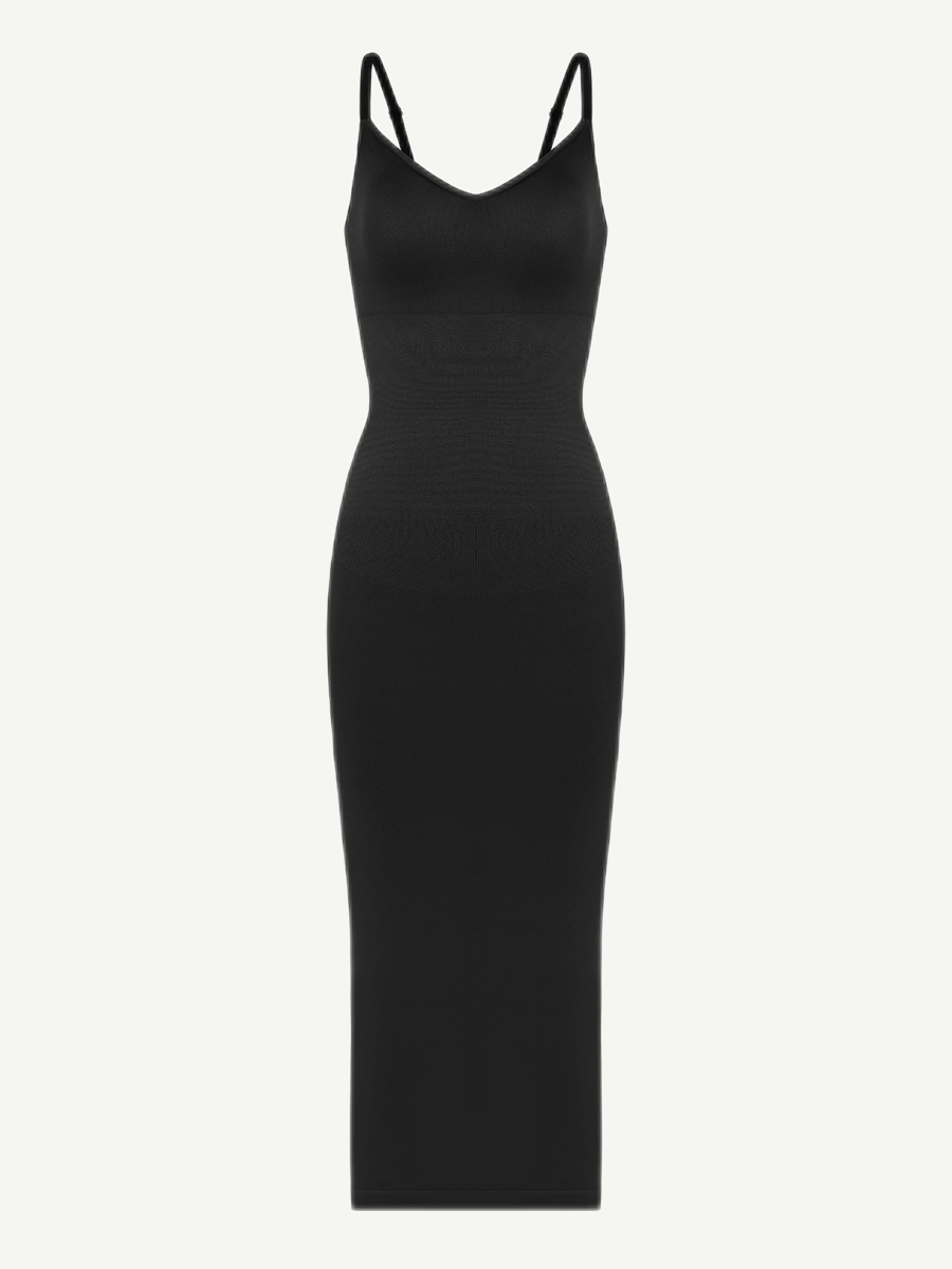 Wholesale Seamless Spaghetti Strap V-neck Maxi Shaper Dress