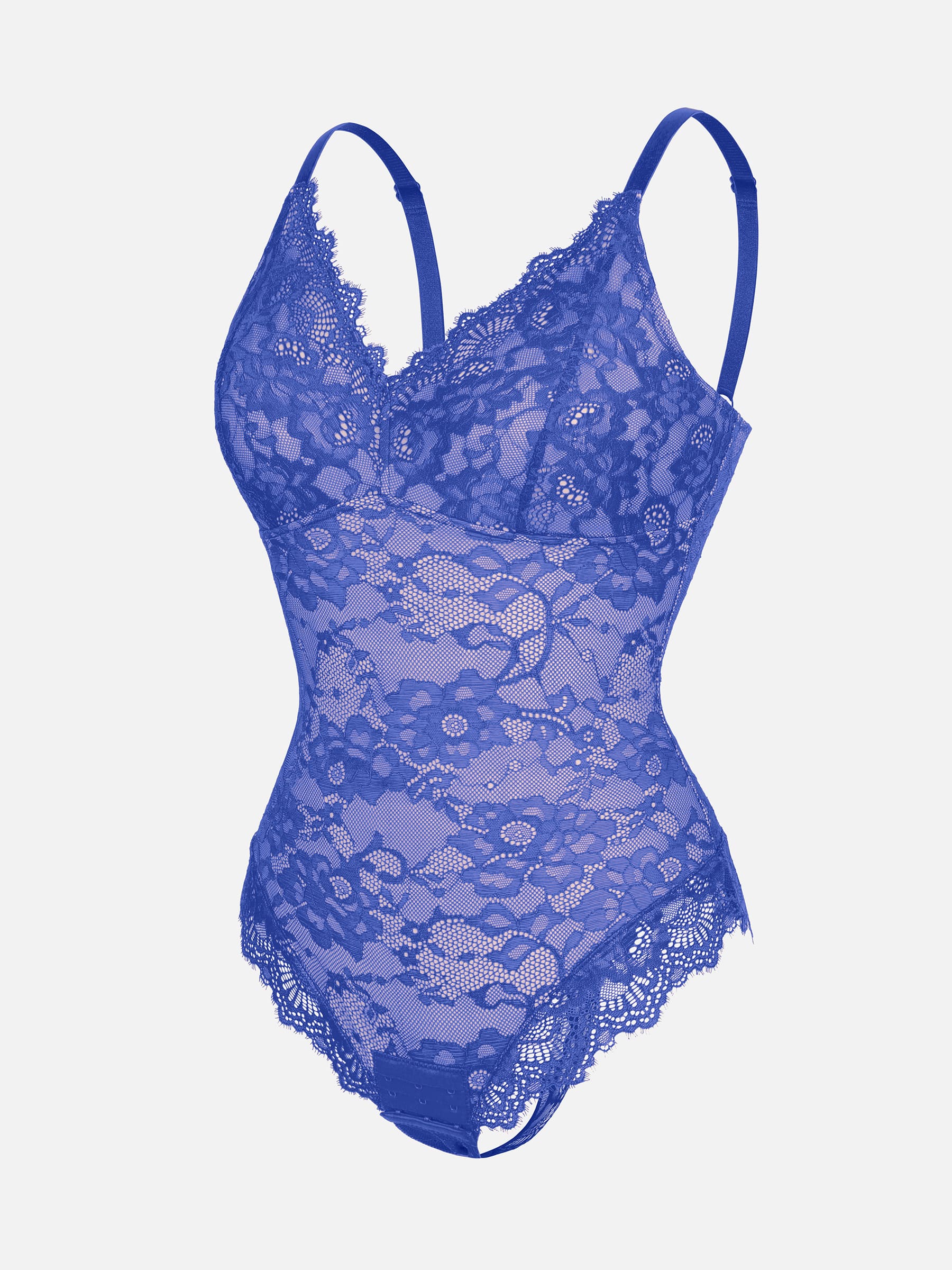 Feelingirl-V-Neck-Bodysuit-with-Lace-Fabric-BU7