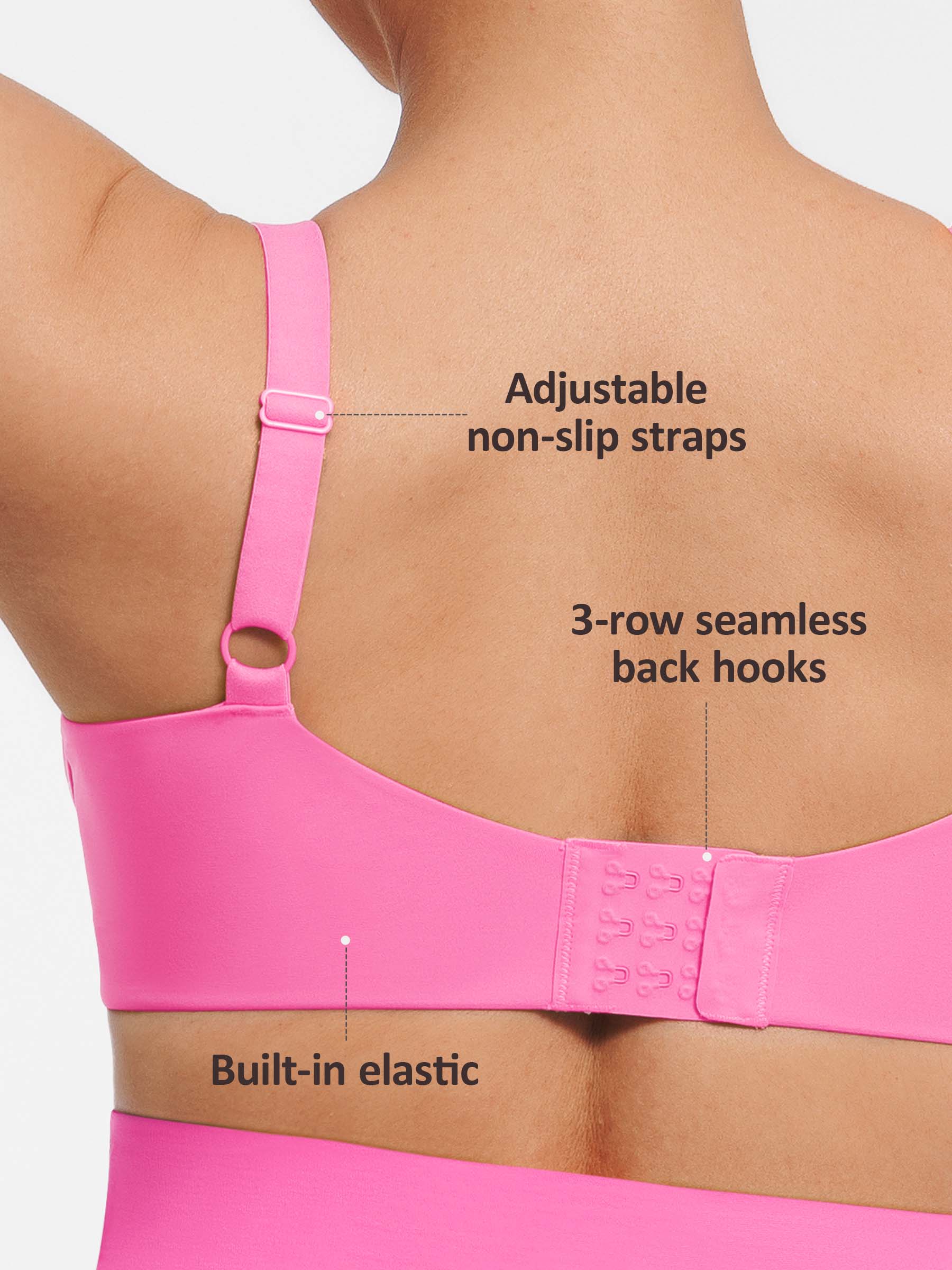 Feelingirl Adjustable Deep V-Neck Underwire Bra