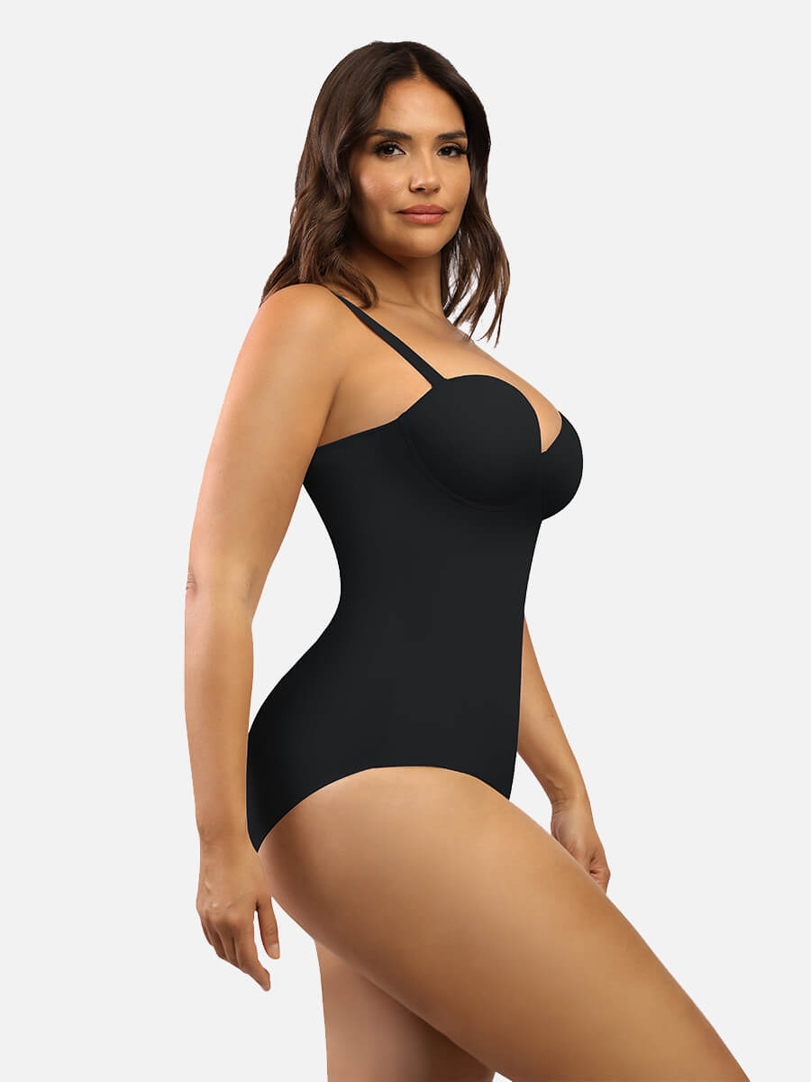 FeelinGirl Seamless Tummy Control Shaper Bodysuit with Removable Straps