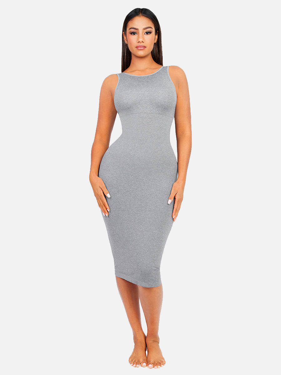 FeelinGirl Seamless Eco-friendly Large U-back Built-in Shaper Dress