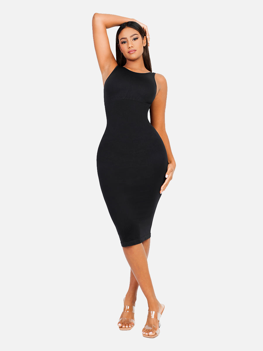 FeelinGirl Seamless Eco-friendly Large U-back Built-in Shaper Dress