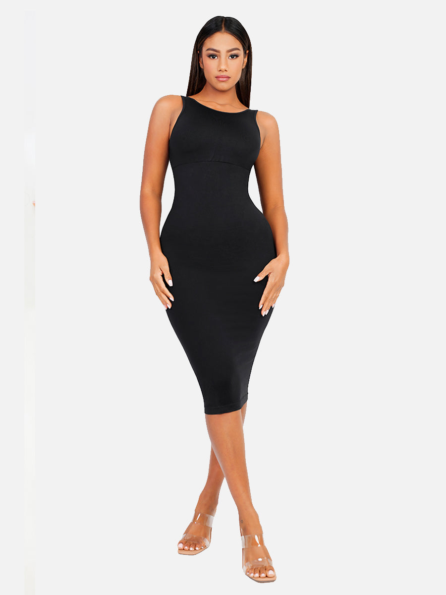 FeelinGirl Seamless Eco-friendly Large U-back Built-in Shaper Dress