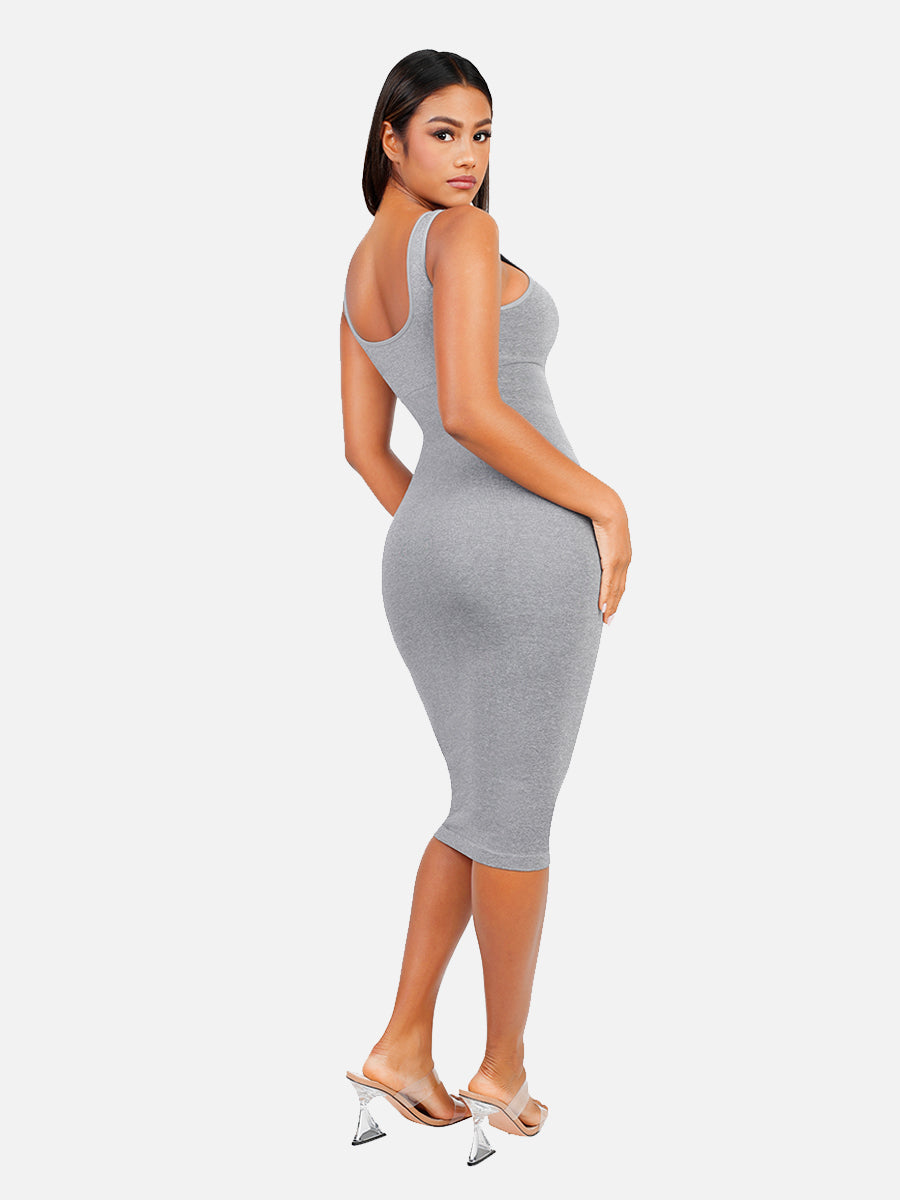 FeelinGirl Seamless Eco-friendly Large U-back Built-in Shaper Dress