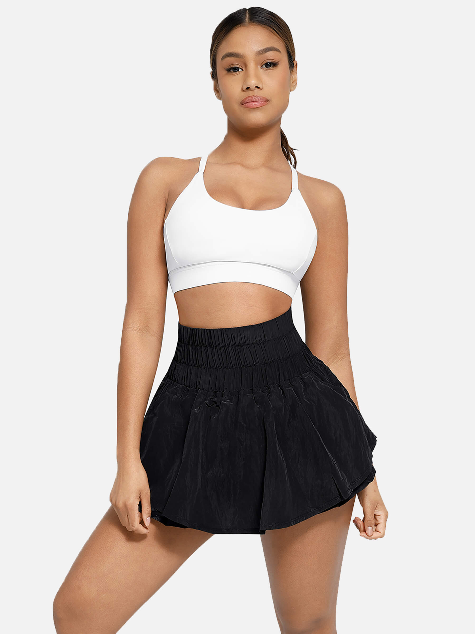 Elastic Casual High Waisted Athletic Shorts