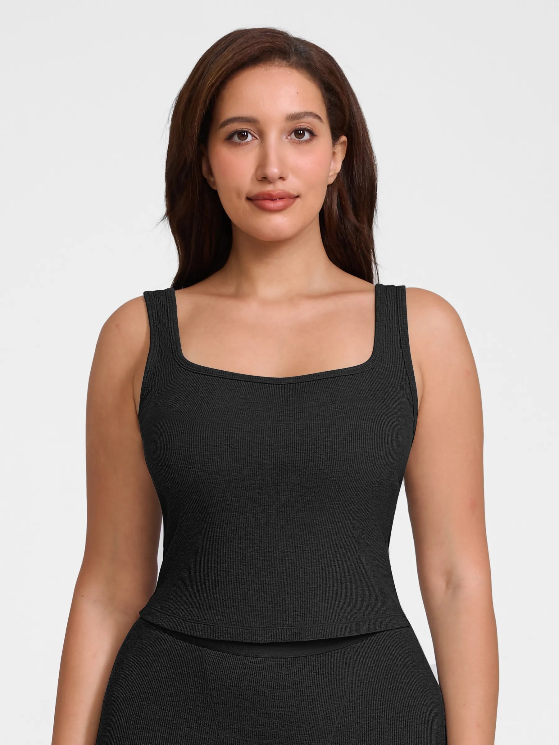 Feelingirl Breathable Ribbed Sleeveless Tank Top