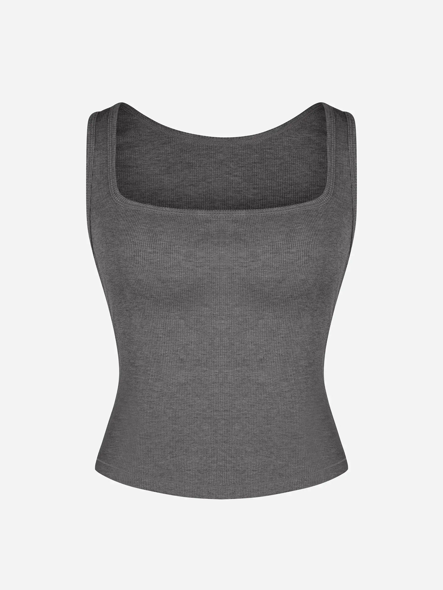 Feelingirl Breathable Ribbed Sleeveless Tank Top