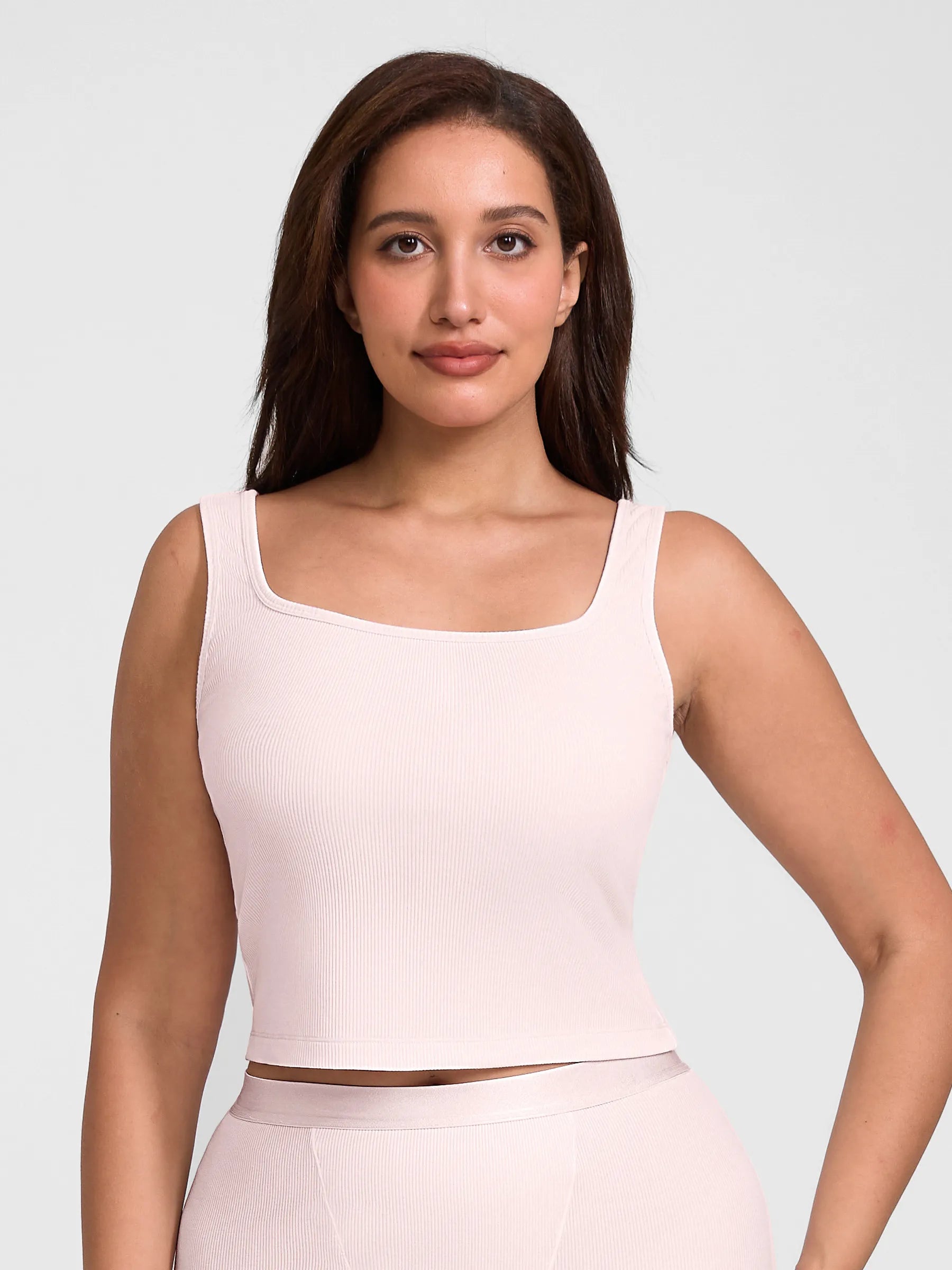 Feelingirl Breathable Ribbed Sleeveless Tank Top