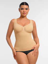 Débardeur à bretelles larges avec soutien de la poitrine et contrôle de la taille et de l'abdomen Feelingirl