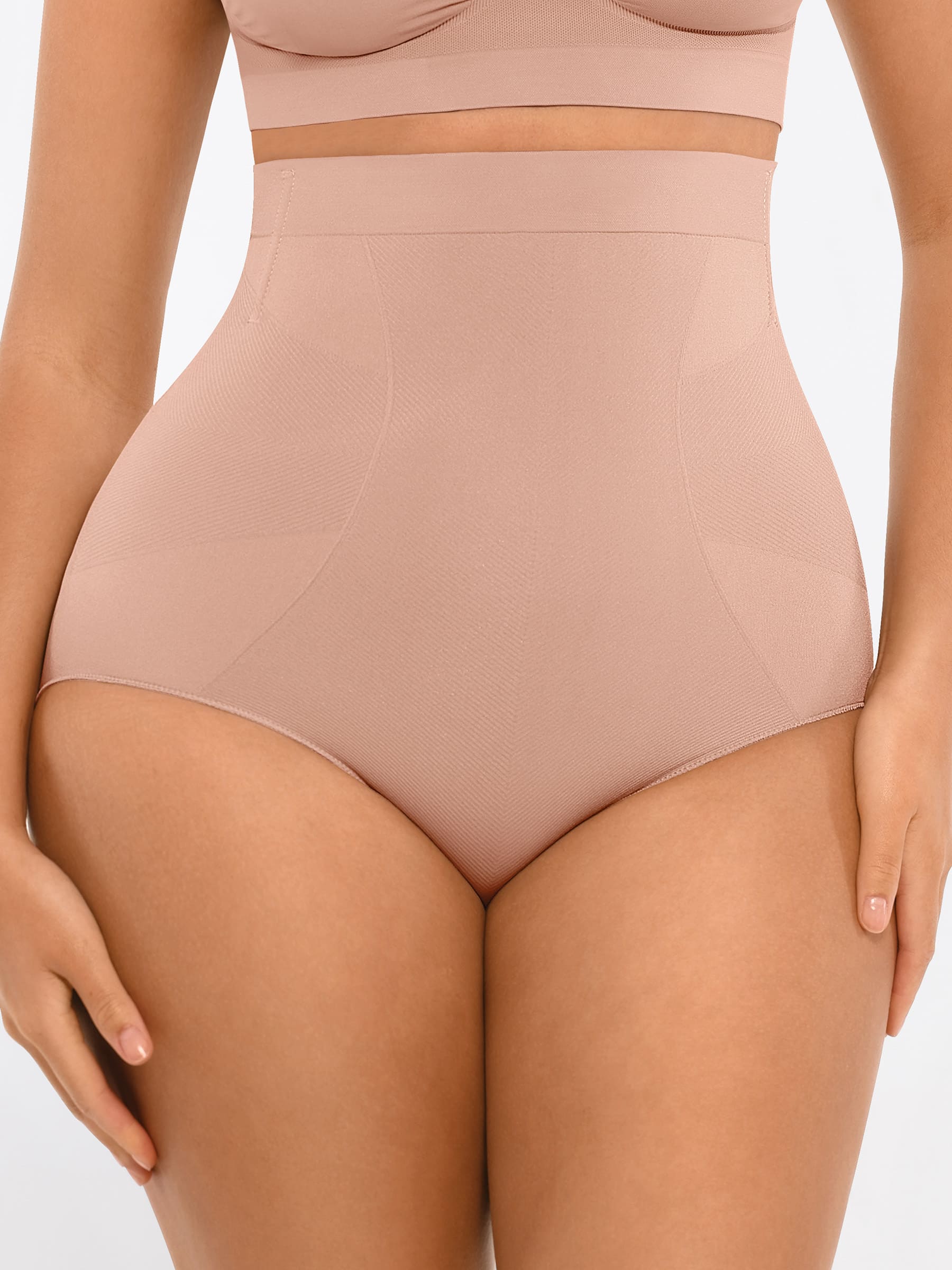 Feelingirl-Seamless-High-Waist-Tummy-Control-with-Anti-Slip-Waistband-&-Antimicrobial-Gusset-Shaping-Panties-Skin