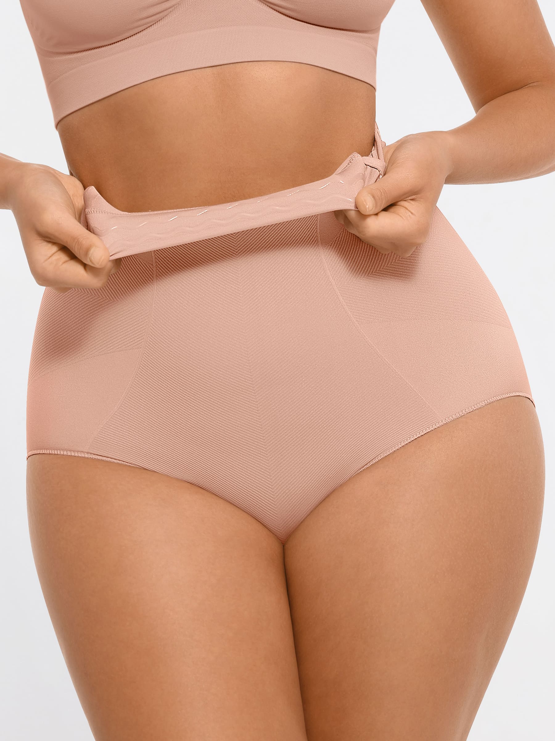 Feelingirl-Seamless-High-Waist-Tummy-Control-with-Anti-Slip-Waistband-&-Antimicrobial-Gusset-Shaping-Panties-Skin