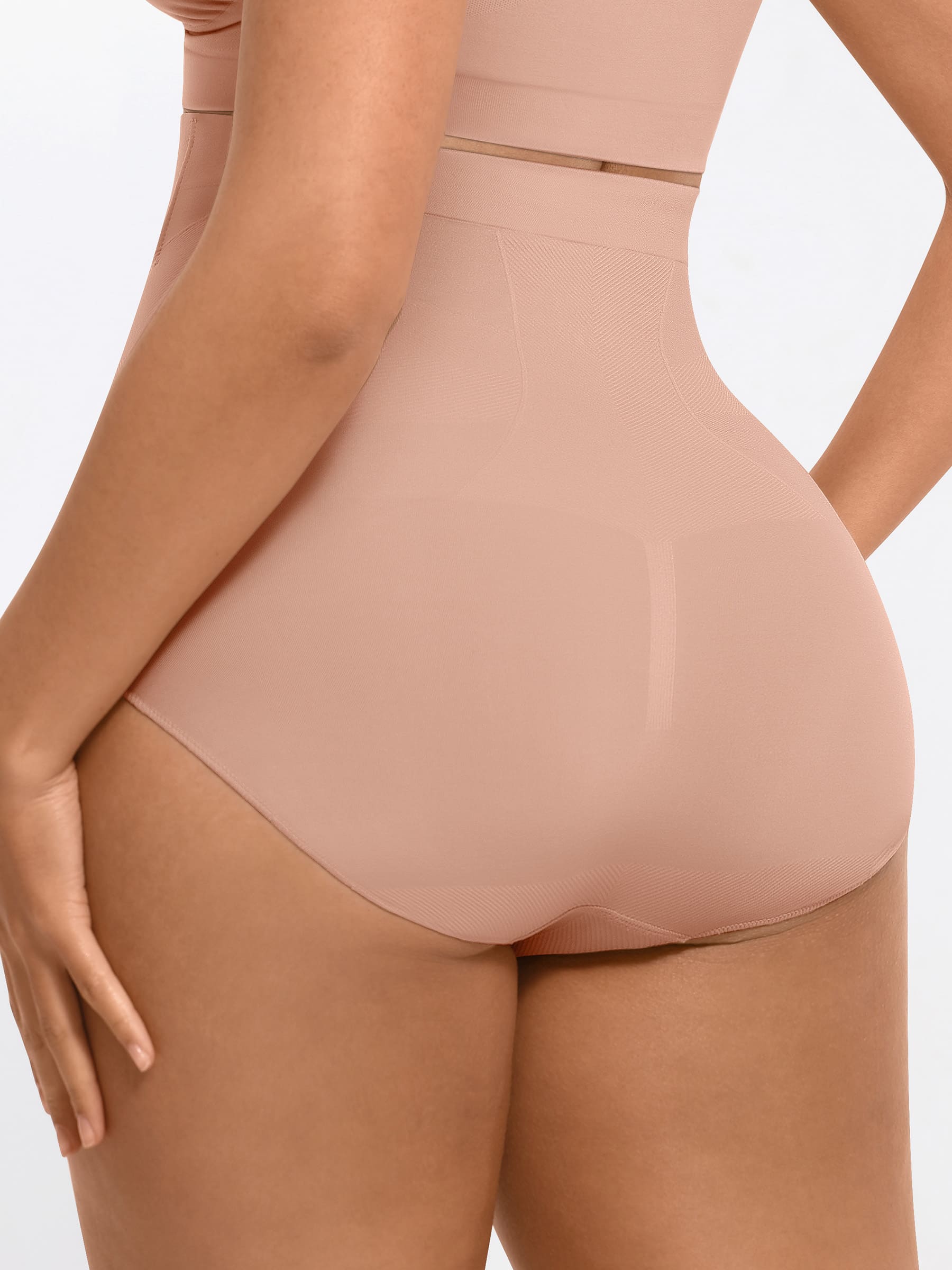 Feelingirl-Seamless-High-Waist-Tummy-Control-with-Anti-Slip-Waistband-&-Antimicrobial-Gusset-Shaping-Panties-Skin