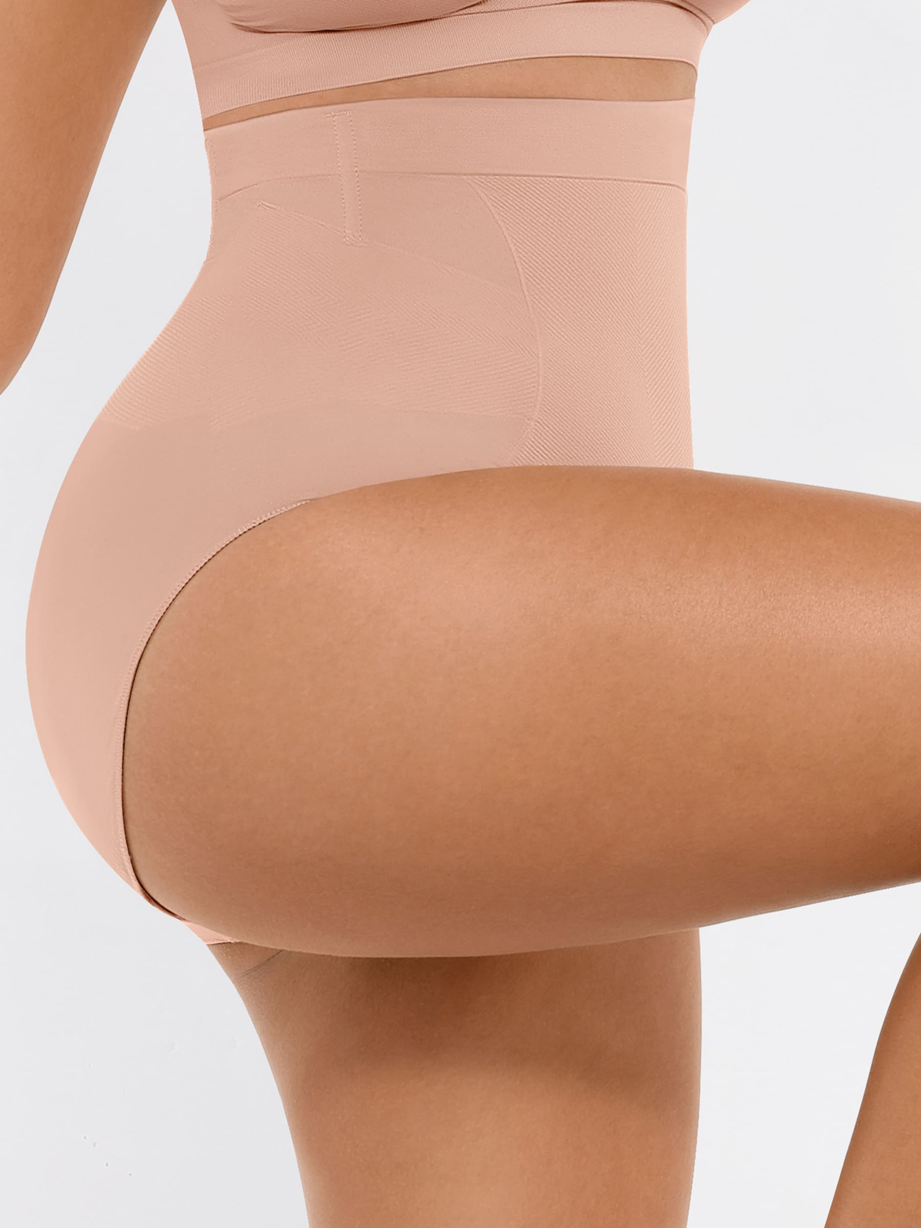 Feelingirl-Seamless-High-Waist-Tummy-Control-with-Anti-Slip-Waistband-&-Antimicrobial-Gusset-Shaping-Panties-Skin