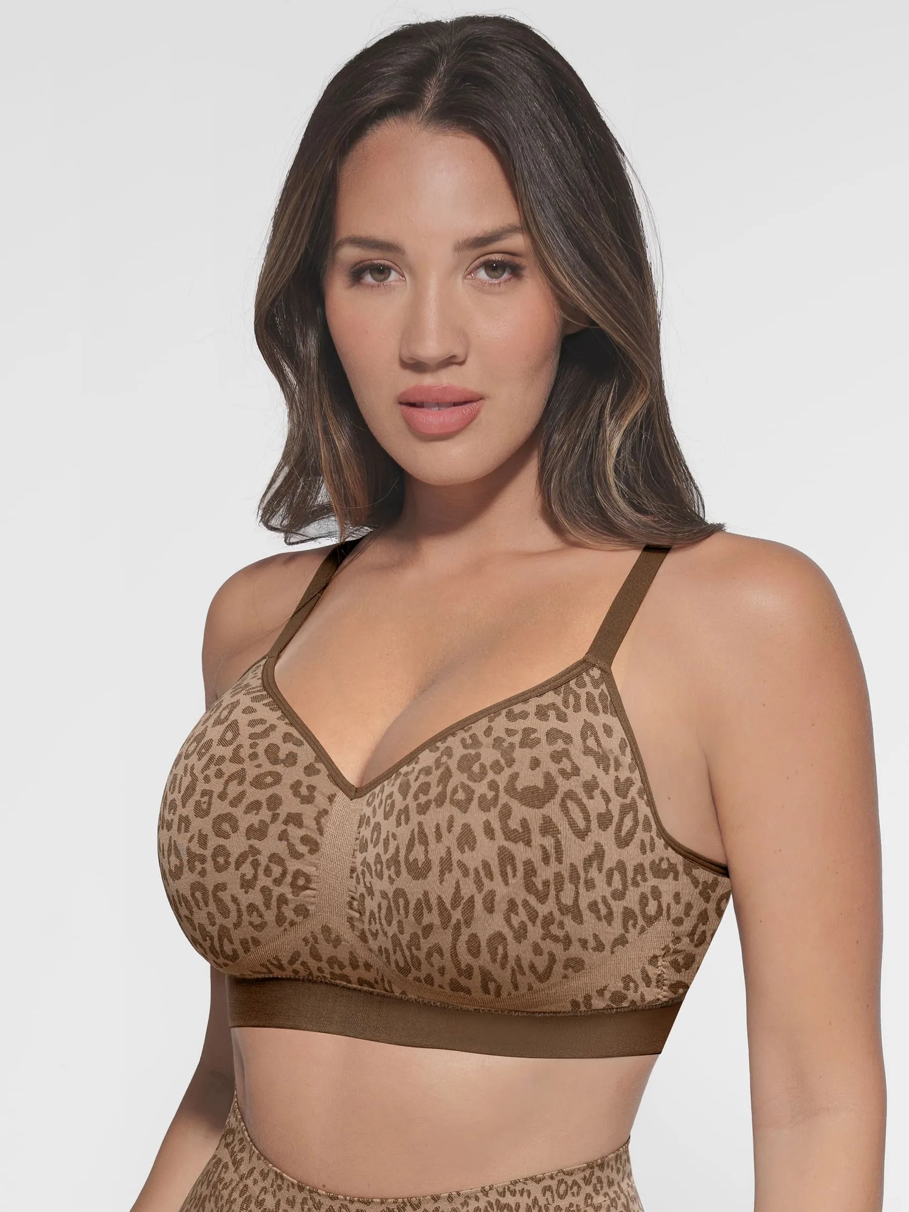 Sujetador push-up sin aros con estampado de leopardo de Feelingirl