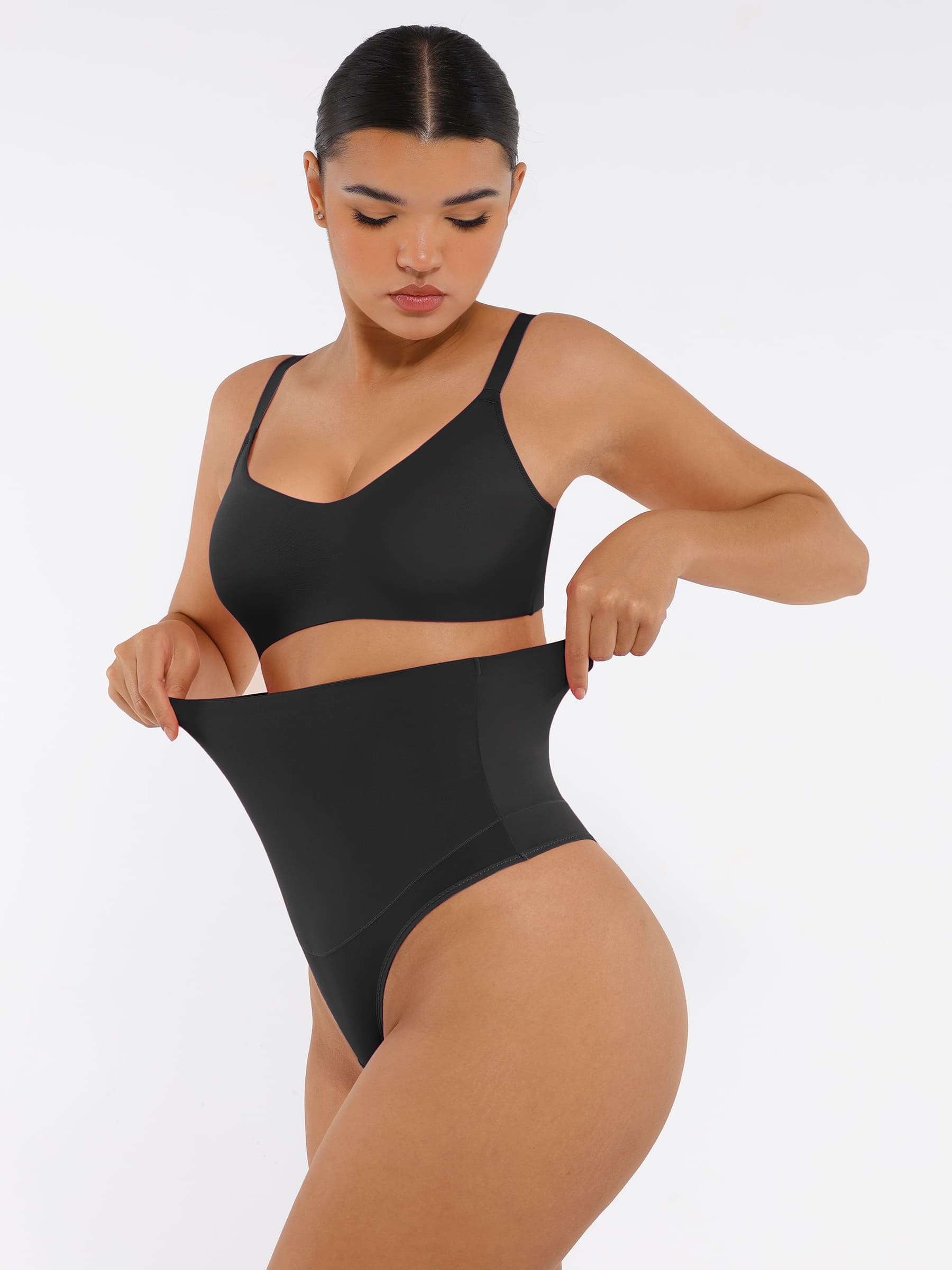 Feelingirl Mid-Waisted Thong Tummy Control Shaper Panties