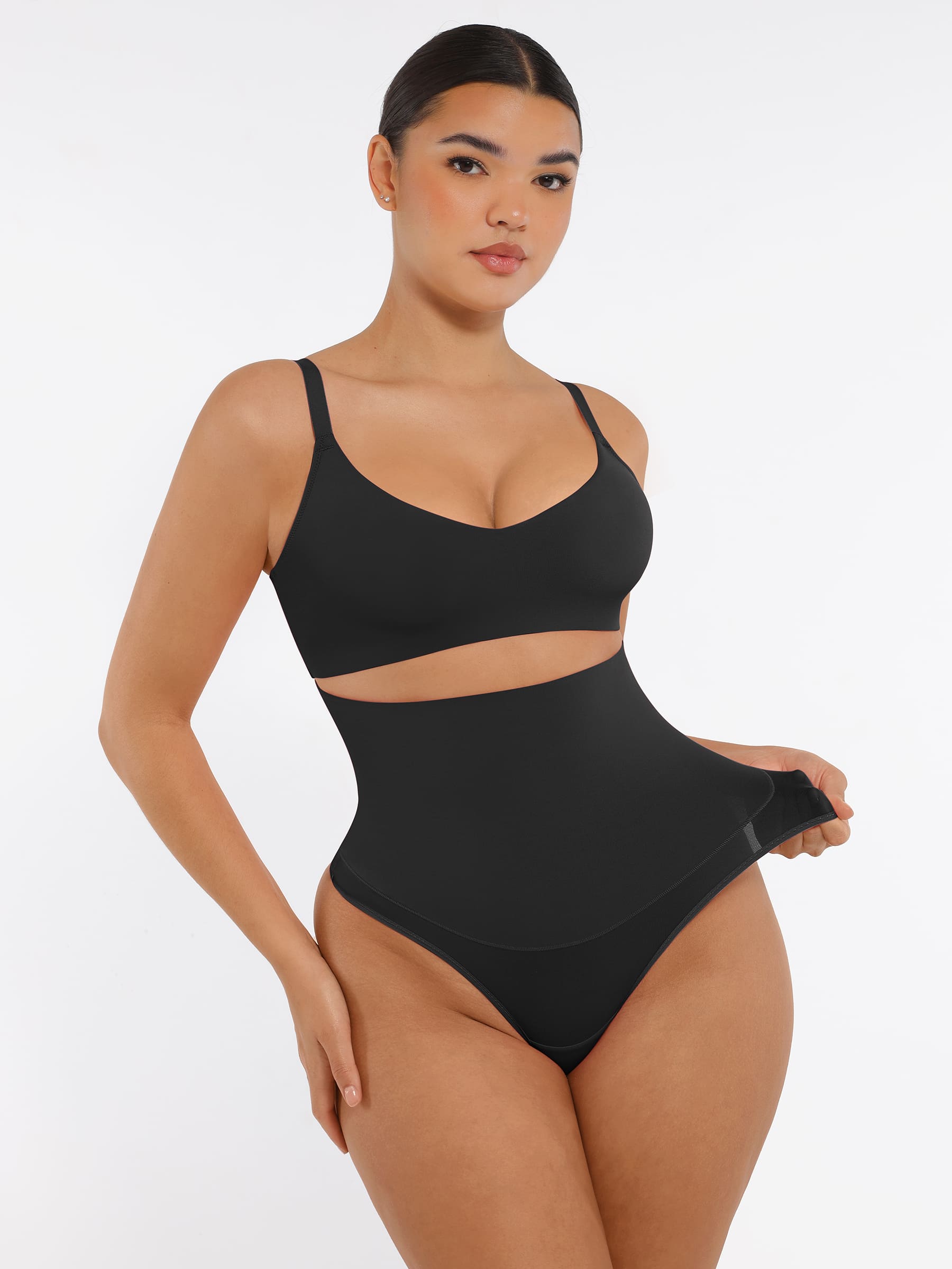 Feelingirl Mid-Waisted Thong Tummy Control Shaper Panties