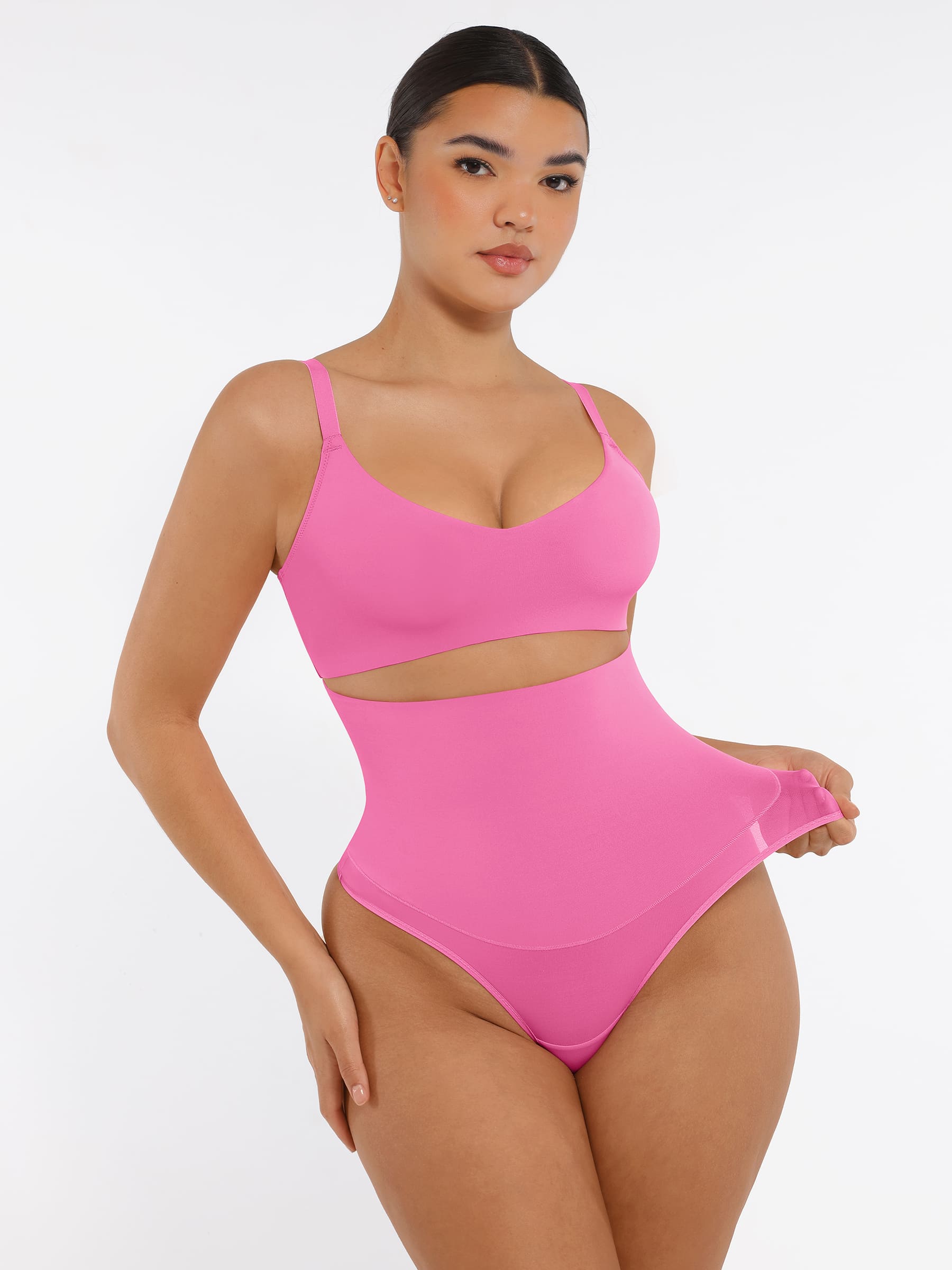 Feelingirl Mid-Waisted Thong Tummy Control Shaper Panties