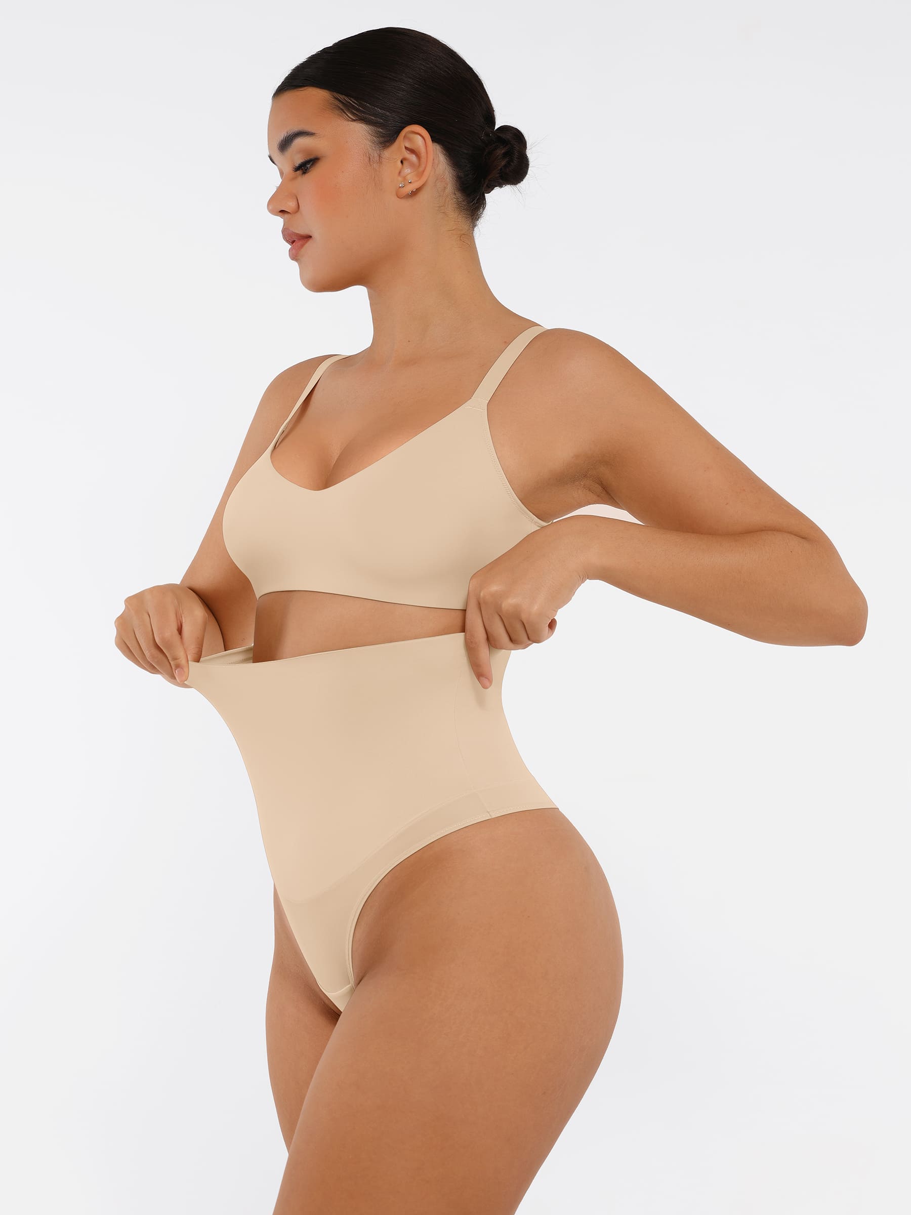 Feelingirl Mid-Waisted Thong Tummy Control Shaper Panties