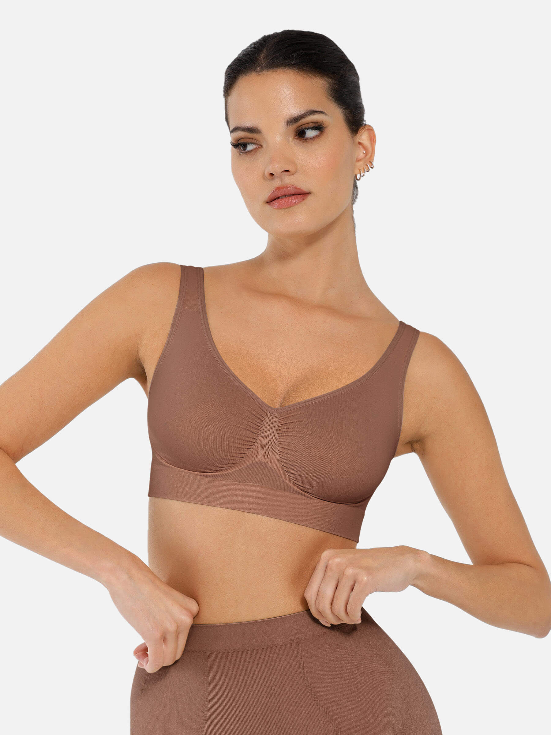 Feelingirl No Underwire Wide Straps Everyday Bra