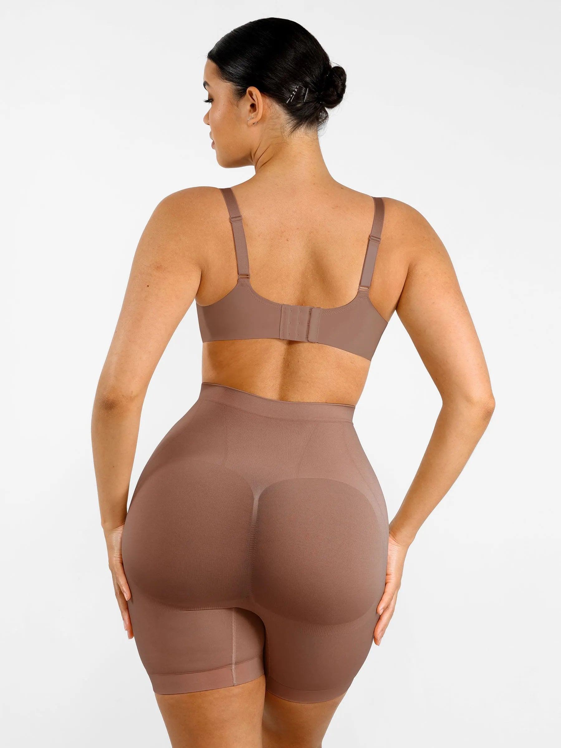Feelingirl Nahtlose, bequeme Bauchweg-Höschen mit mittlerer Taille, formende Shorts