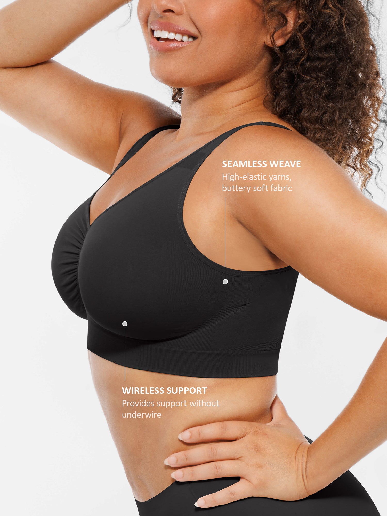 Feelingirl No Underwire Wide Straps Everyday Bra