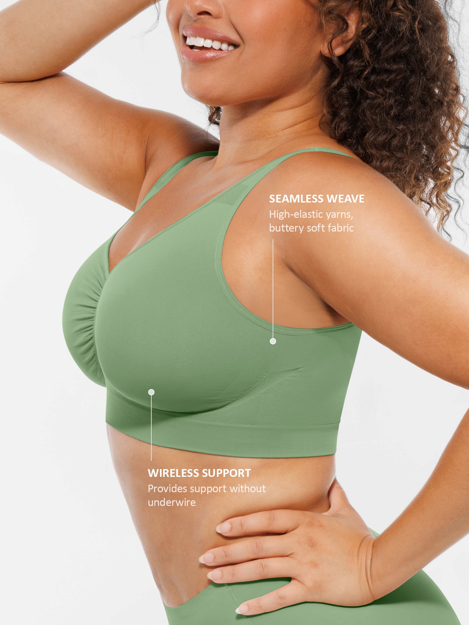 Feelingirl No Underwire Wide Straps Everyday Bra