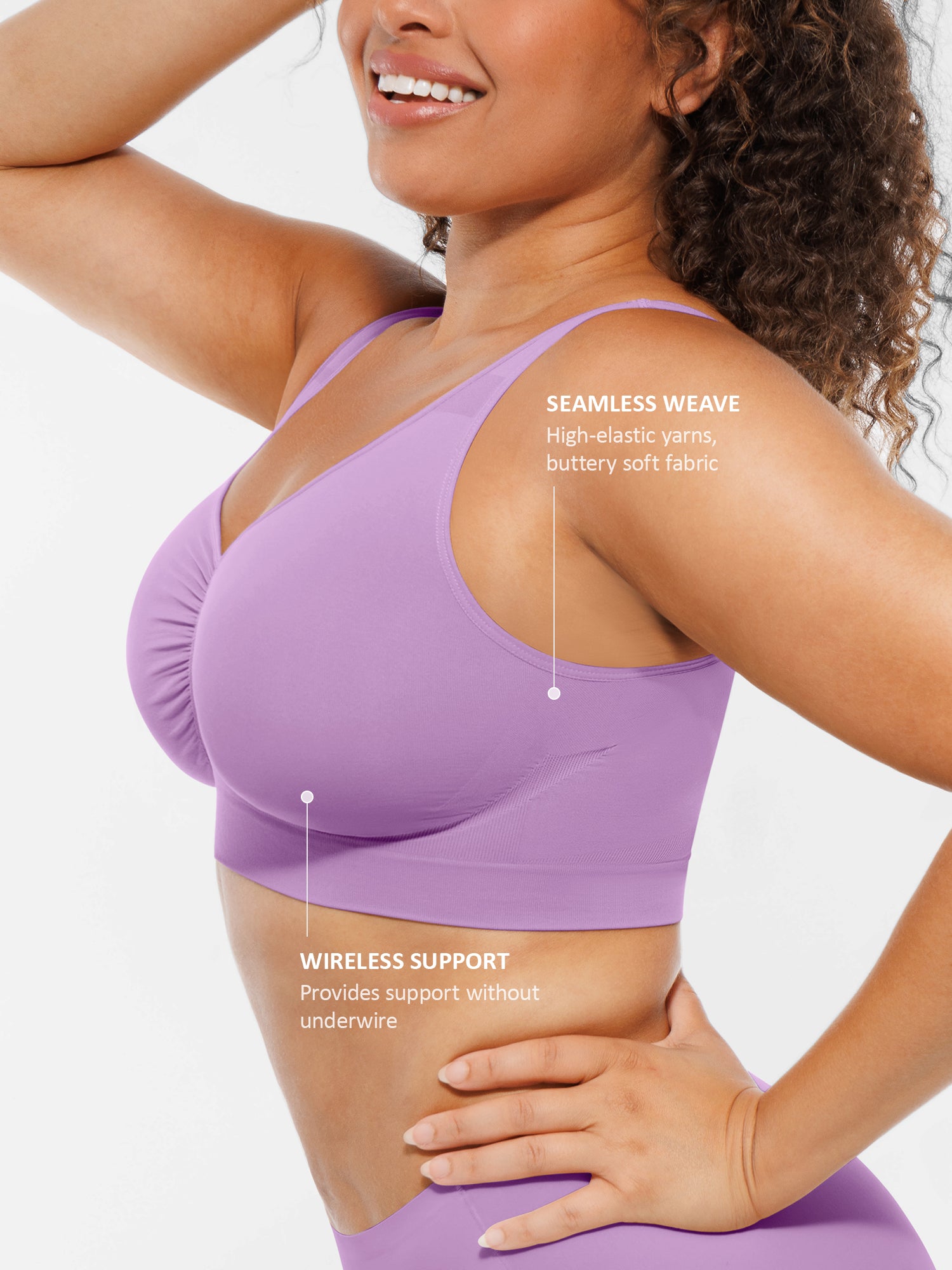 Feelingirl No Underwire Wide Straps Everyday Bra