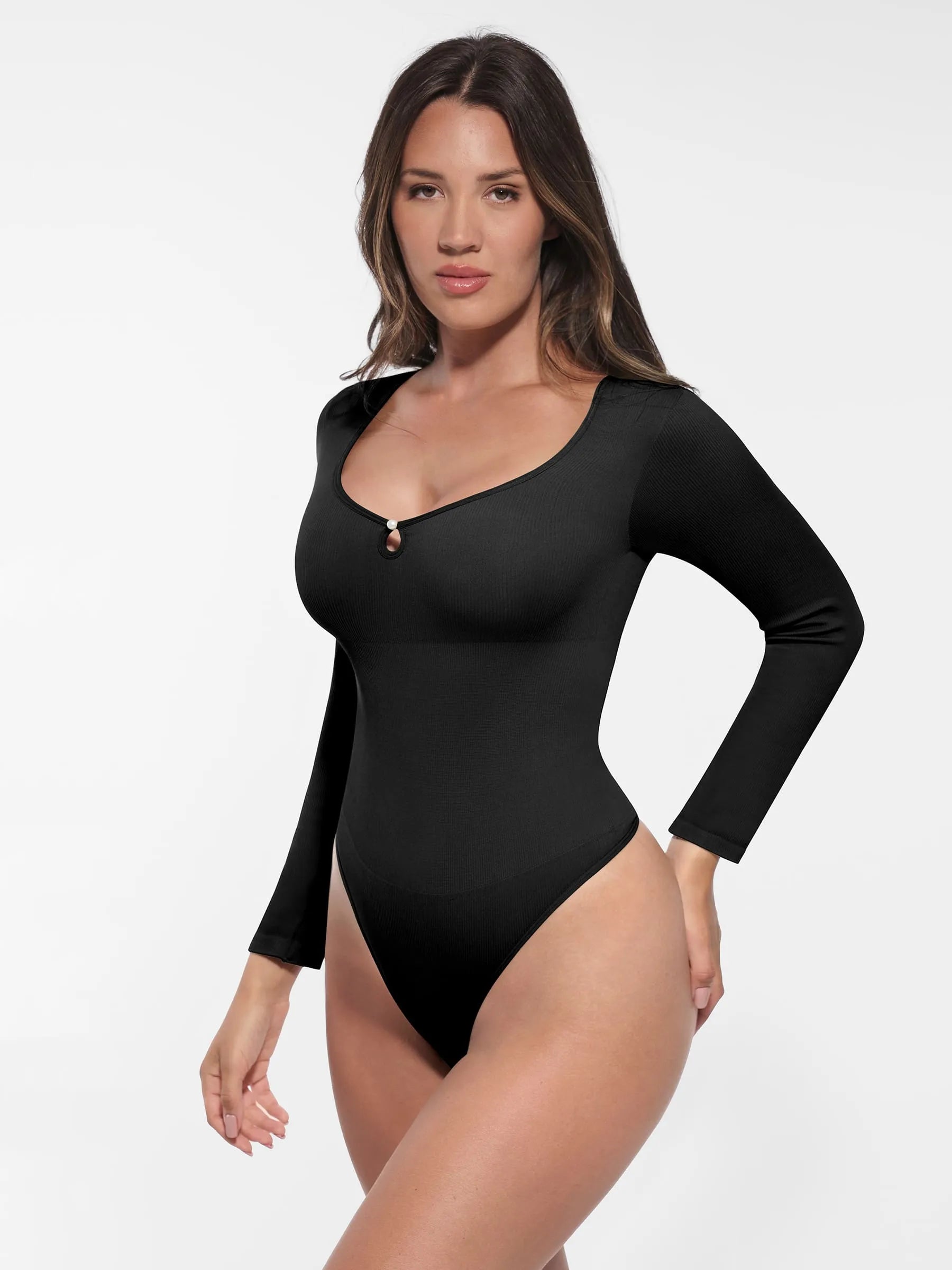 Feelingirl Seamless Ribbed Bodysuit