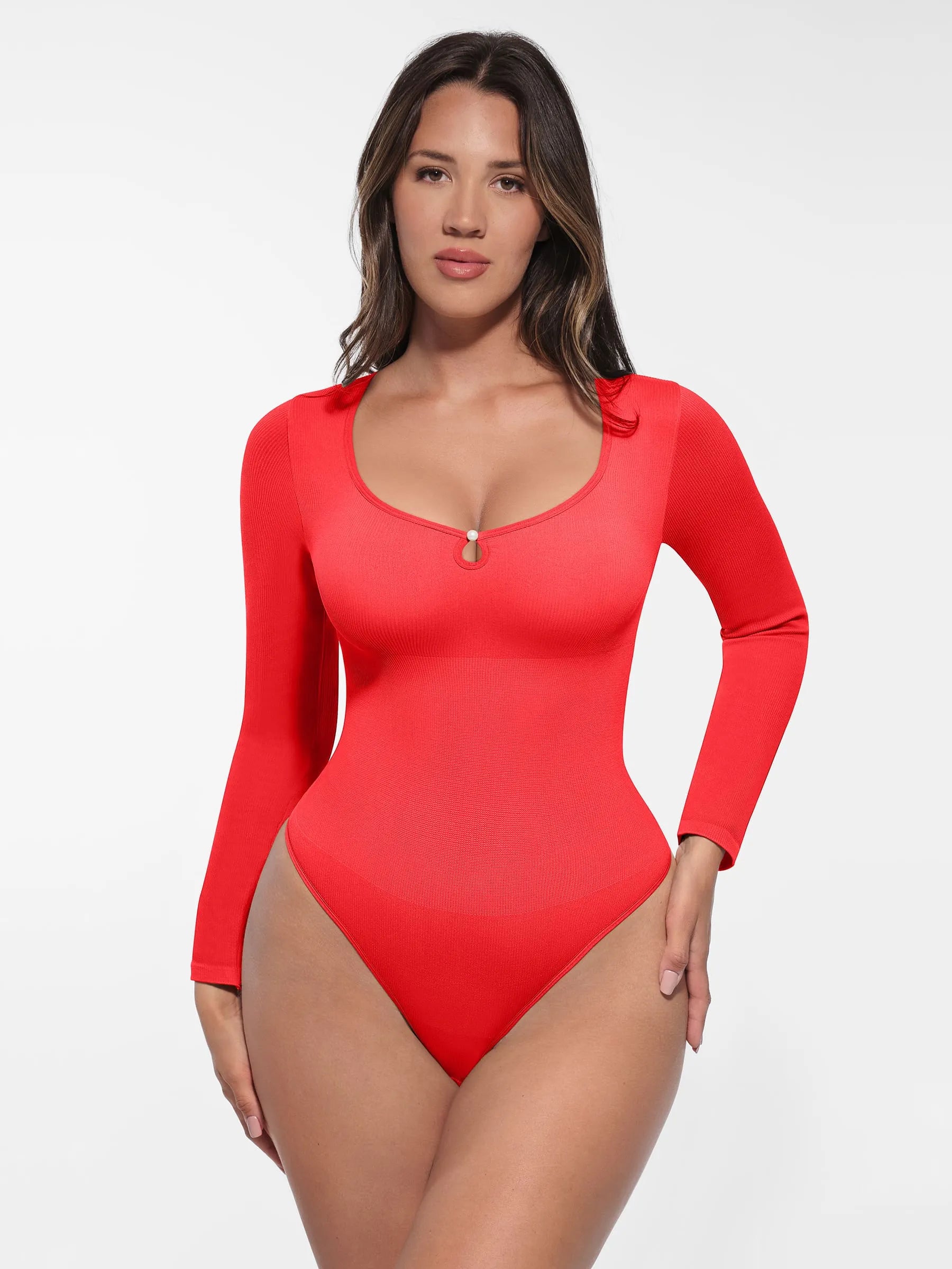 Feelingirl Seamless Ribbed Bodysuit