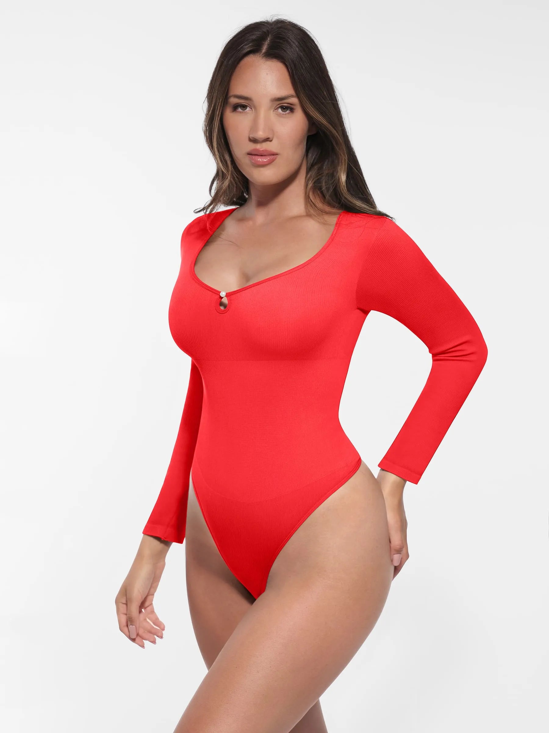 Feelingirl Seamless Ribbed Bodysuit